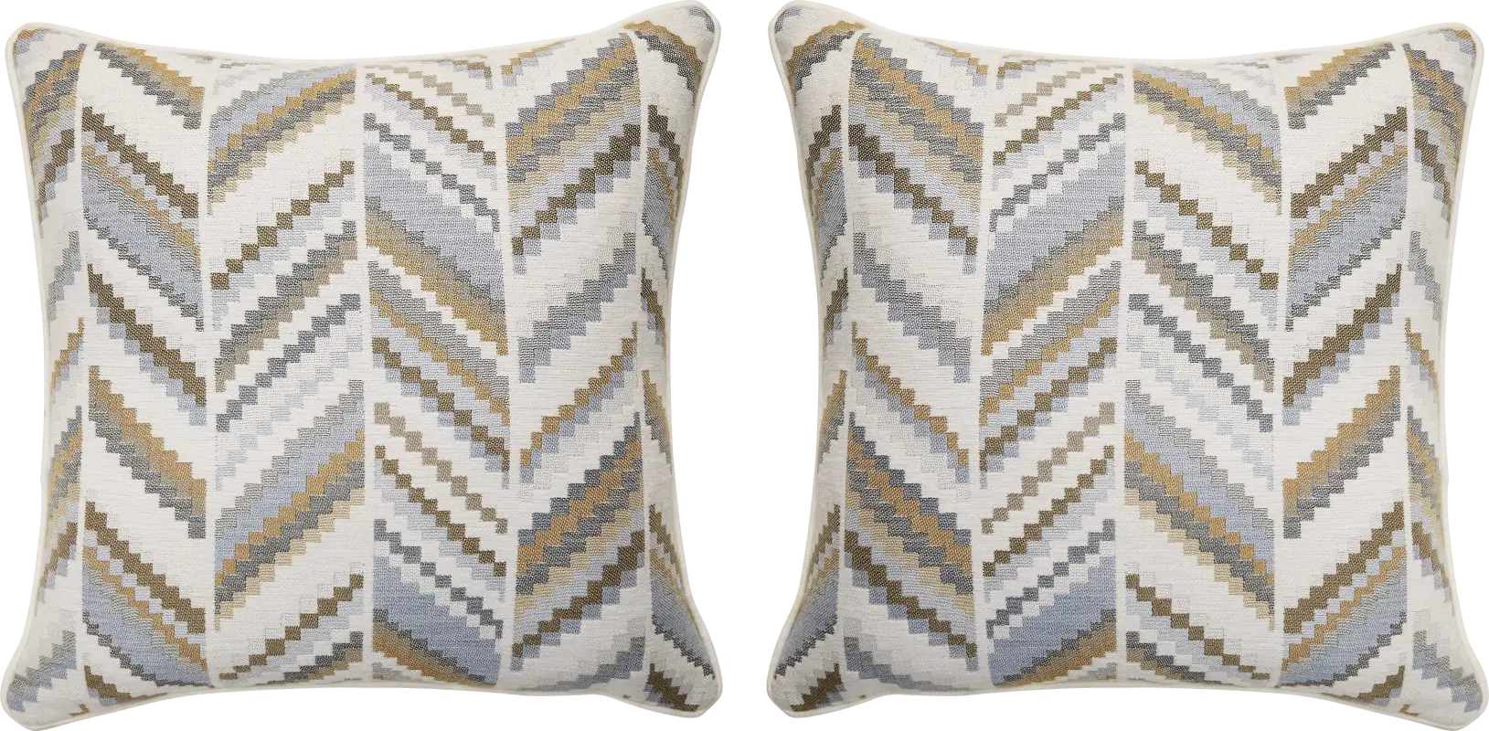 Diver Spa Blue Indoor/Outdoor Accent Pillow, Set of Two
