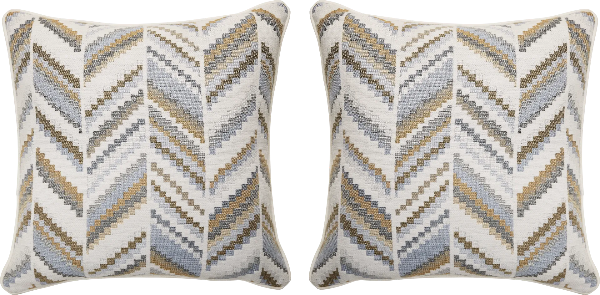 Diver Spa Blue Indoor/Outdoor Accent Pillow, Set of Two - Image 1