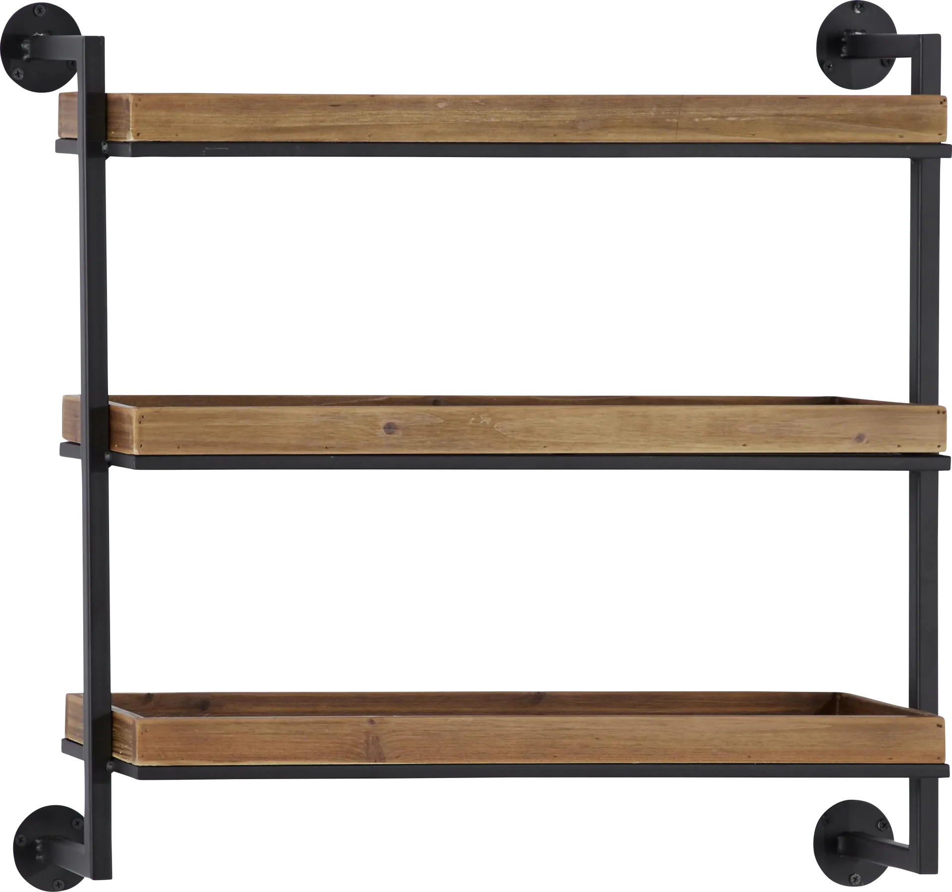 Zayru Brown Wall Shelf - Image 1