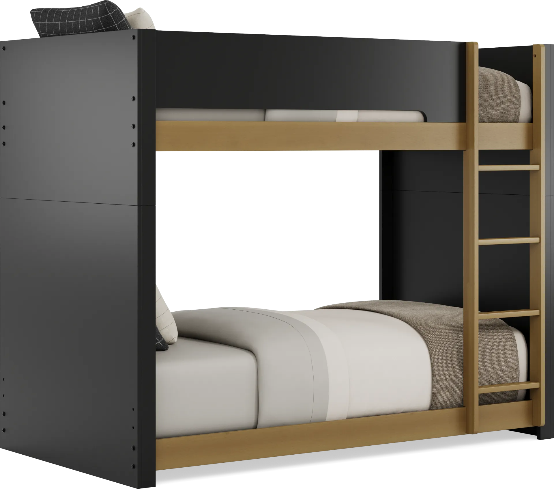 Kids Mikka Black Twin/Twin Convertible Bunk Bed - Image 1