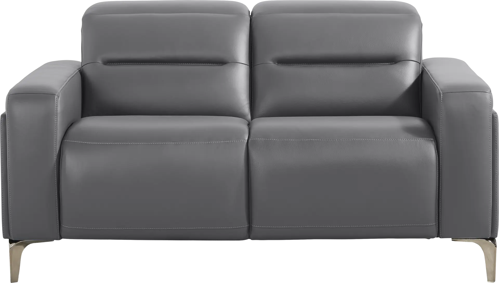 Amalfi Blue Leather Loveseat