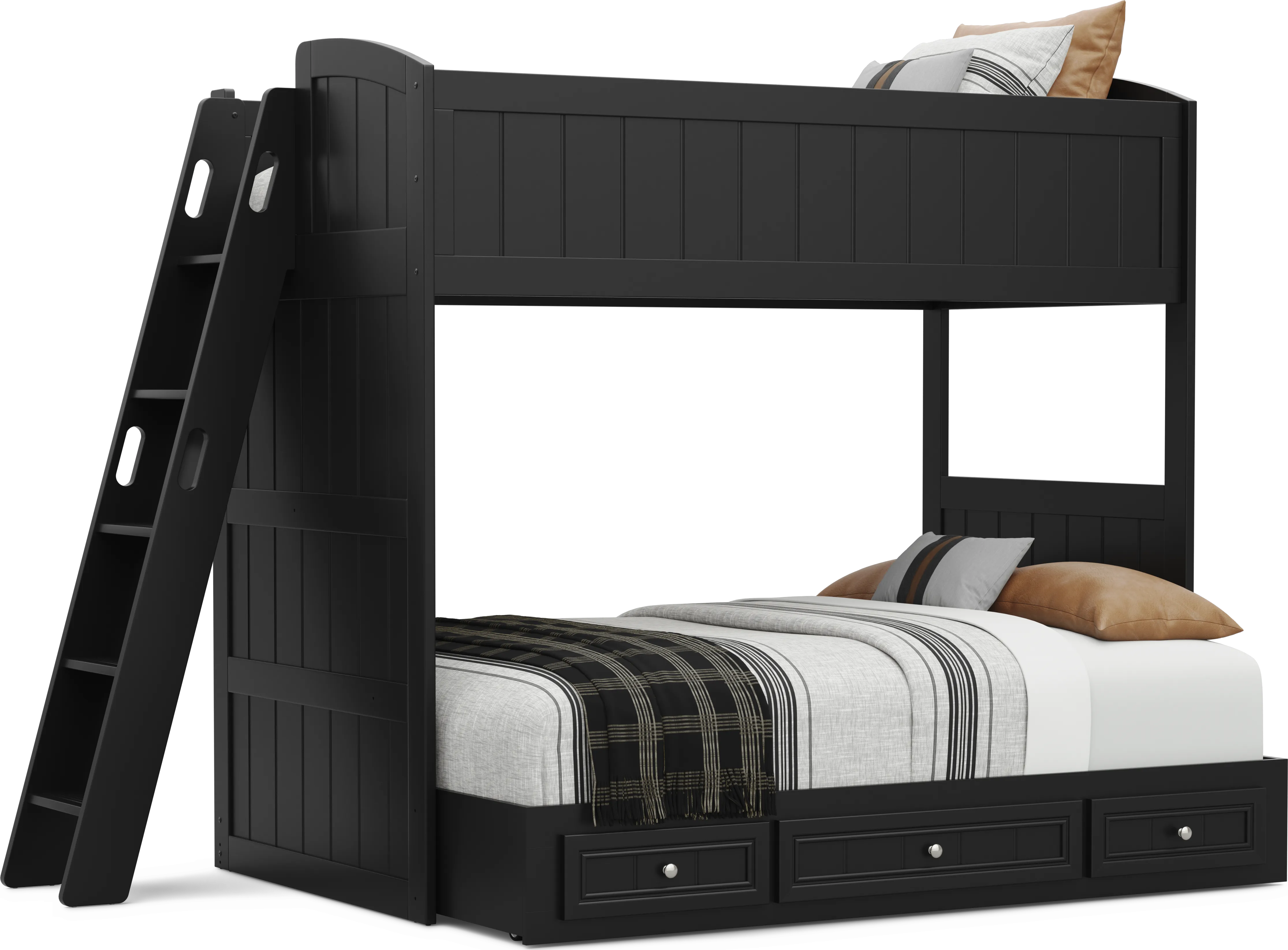 Kids Cottage Colors 2.0 Black Twin/Full Loft - Thumbnail - Image 1