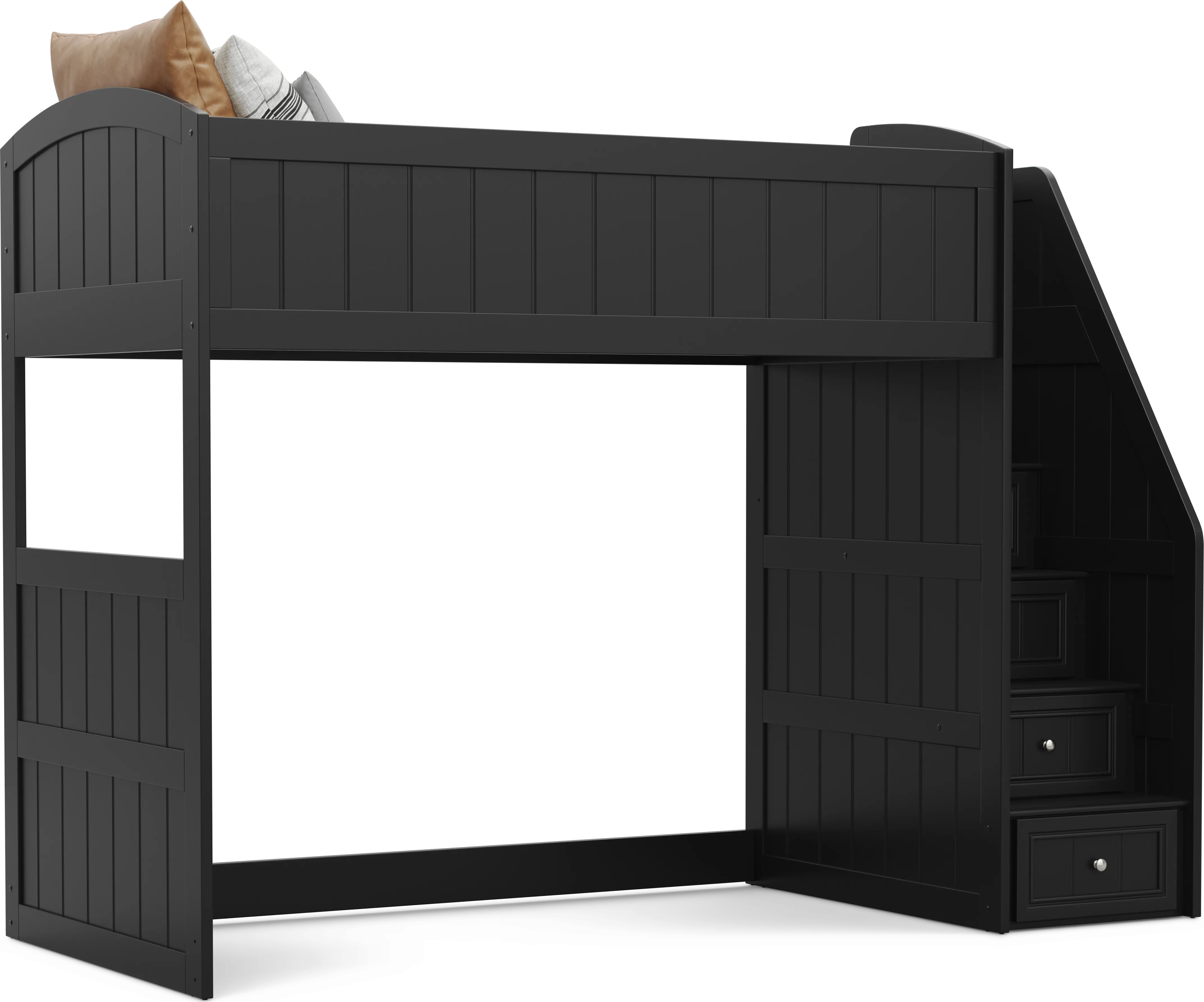 Kids Cottage Colors 2.0 Black Twin Step Loft - Thumbnail - Image 1