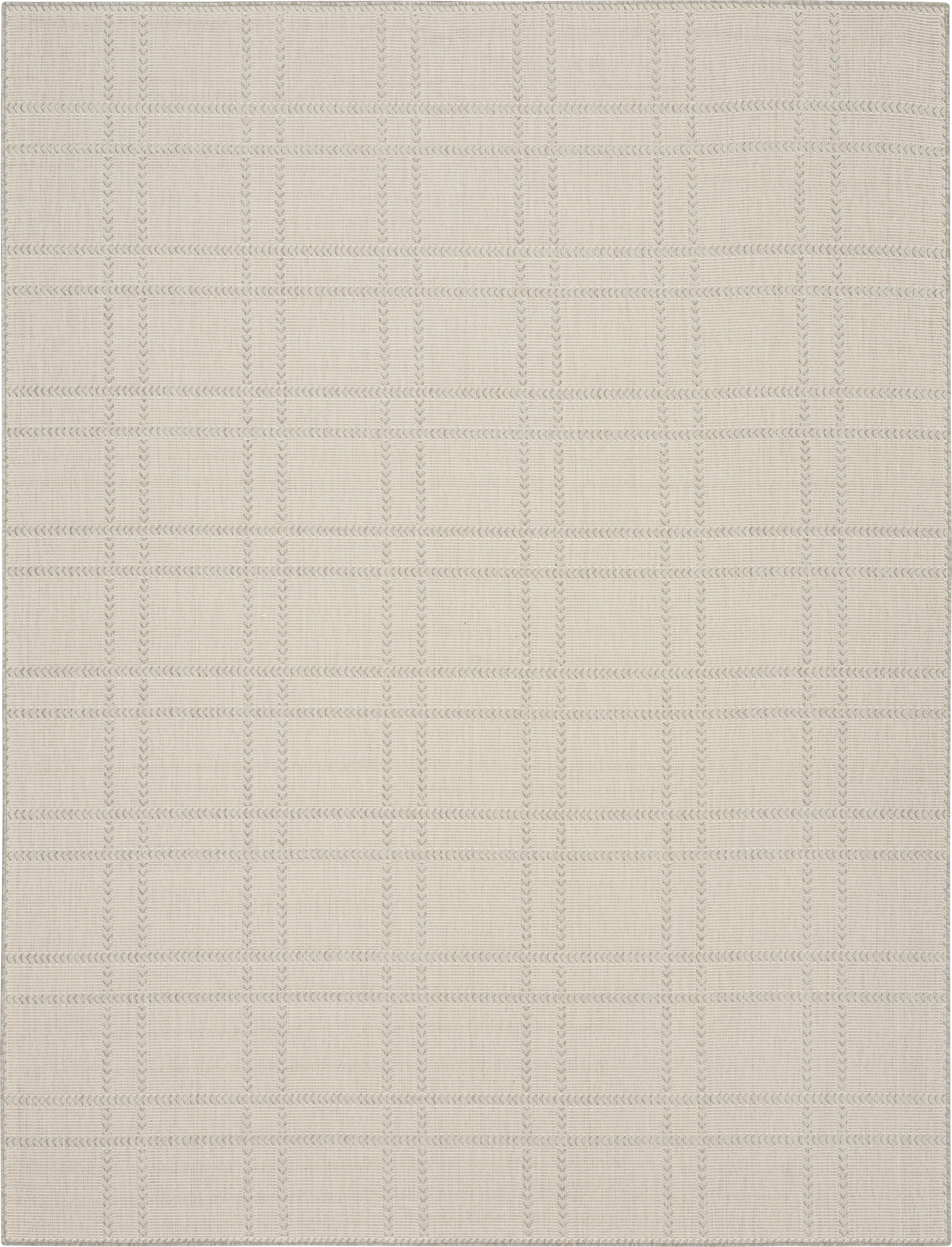 Natural Stitch Gray 5'x7' Indoor/Outdoor Rug - Thumbnail - Image 1
