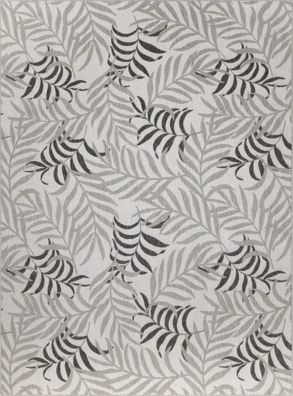 Modern Palm Ash 9' x 12' Indoor/Outdoor Rug