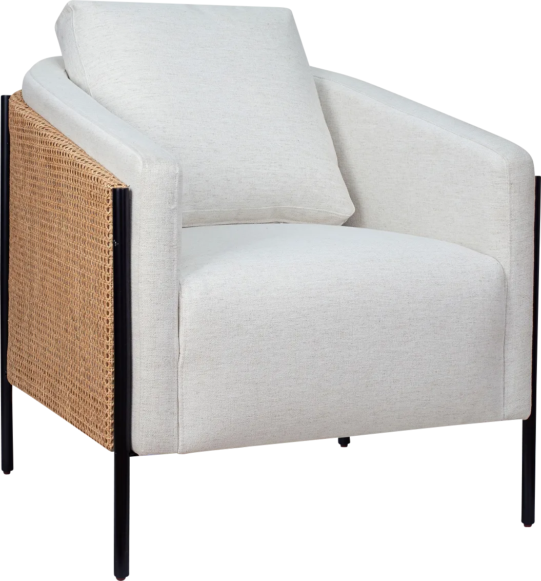 Caligei White Accent Chair - Thumbnail - Image 1