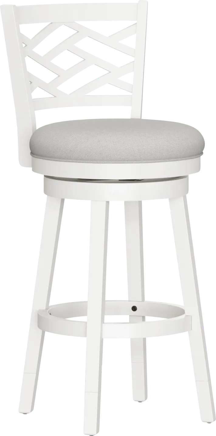 Oliatos White Adjustable Stool - Thumbnail - Image 1