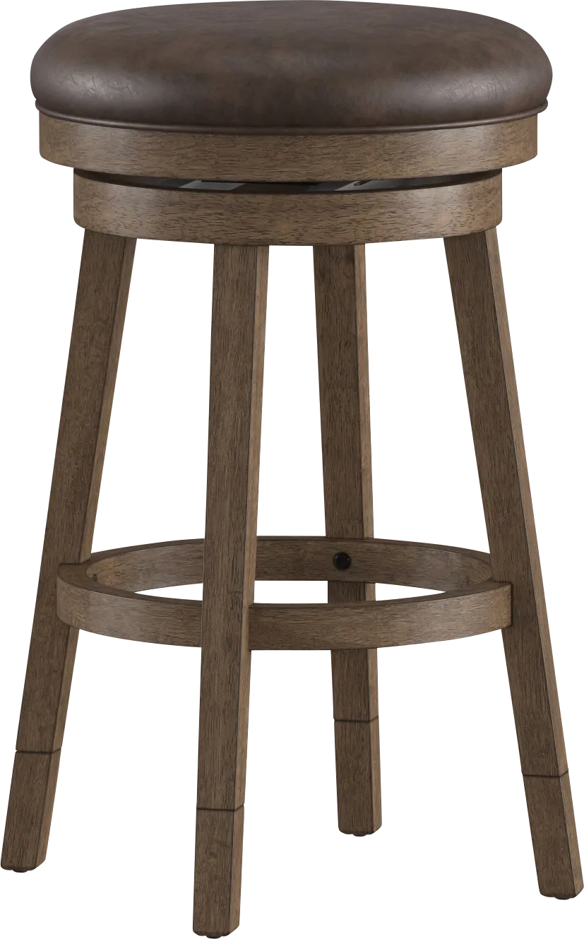 Lalage Brown Adjustable Swivel Stool - Thumbnail - Image 1