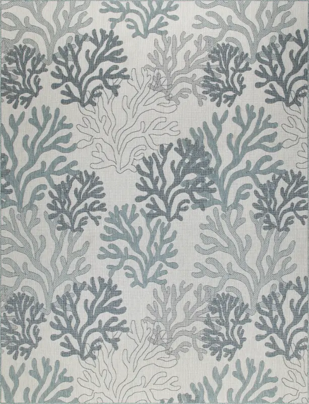 Soft Tide Teal 9' x 12' Indoor/Outdoor Rug