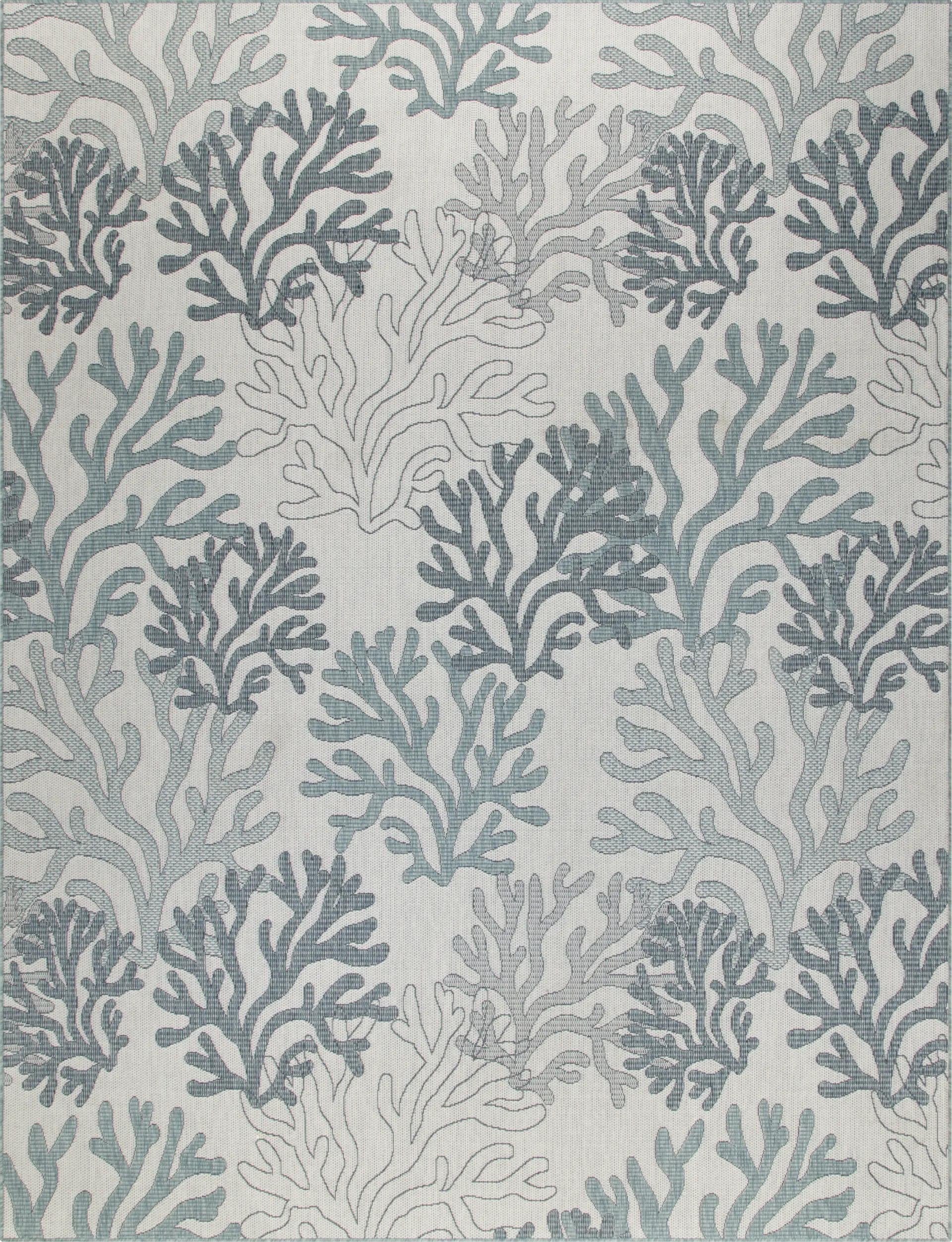 Soft Tide Teal 9' x 12' Indoor/Outdoor Rug - Image 1