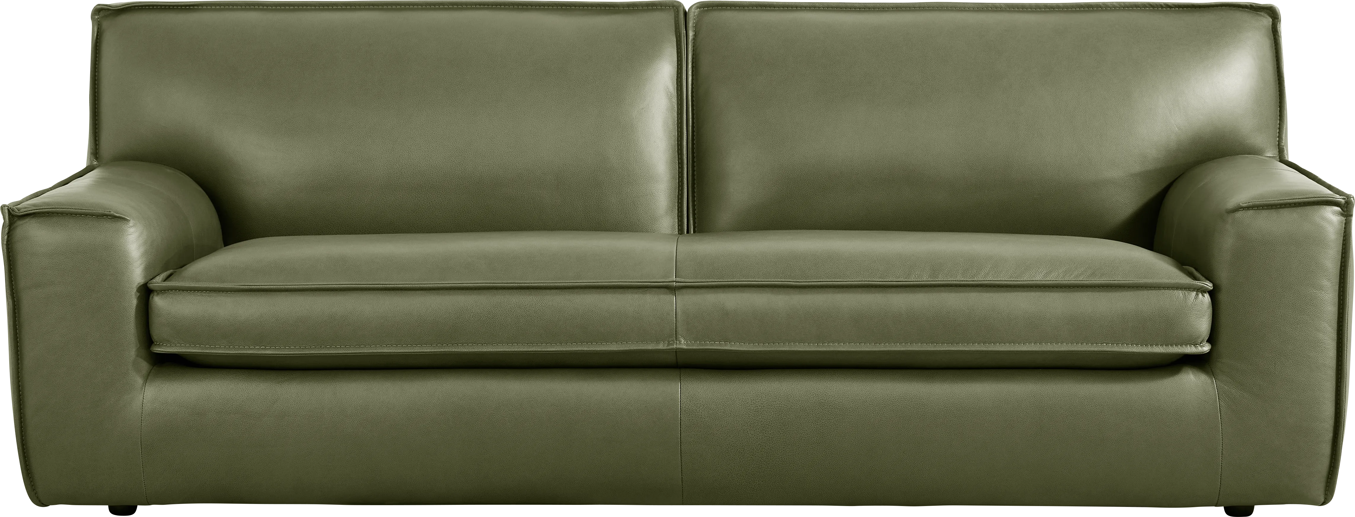 Geraldo Fern Leather Sofa - Thumbnail - Image 1