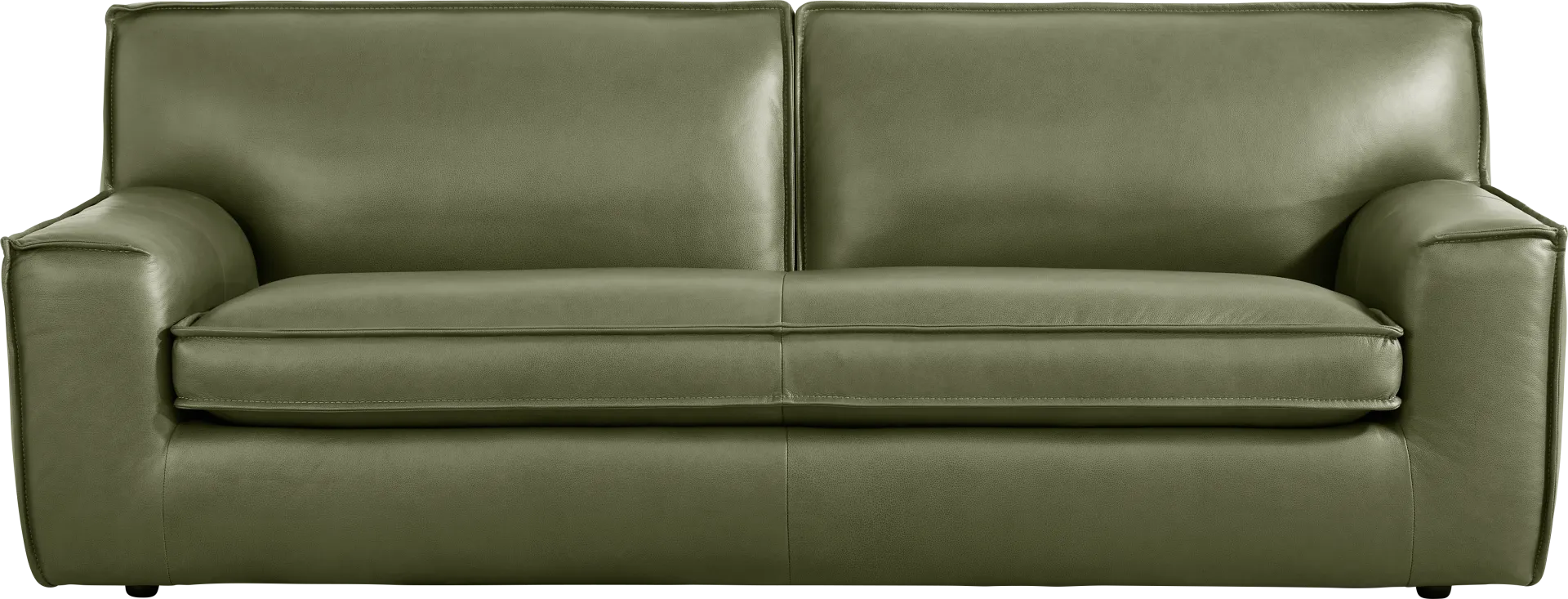Geraldo Fern Leather Sofa - Image 1