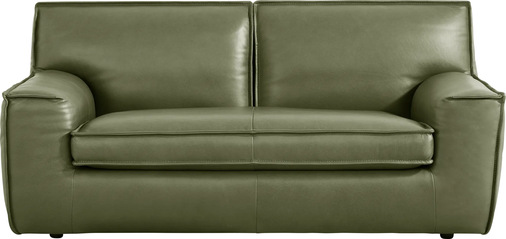 Geraldo Fern Leather Loveseat