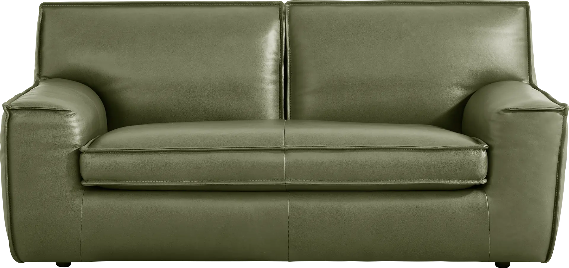 Geraldo Fern Leather Loveseat