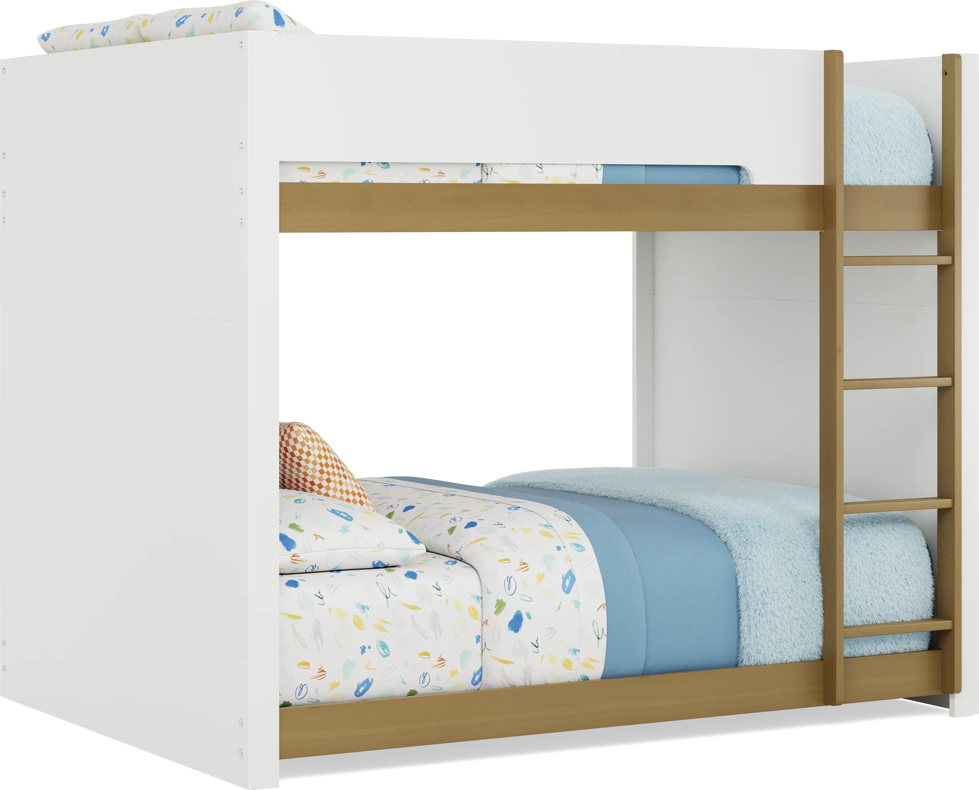 Kids Mikka White Full/Full Convertible Bunk Bed - Thumbnail - Image 1