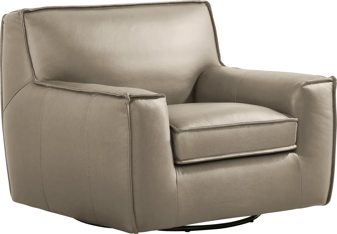 Geraldo Mineral Leather Swivel Chair