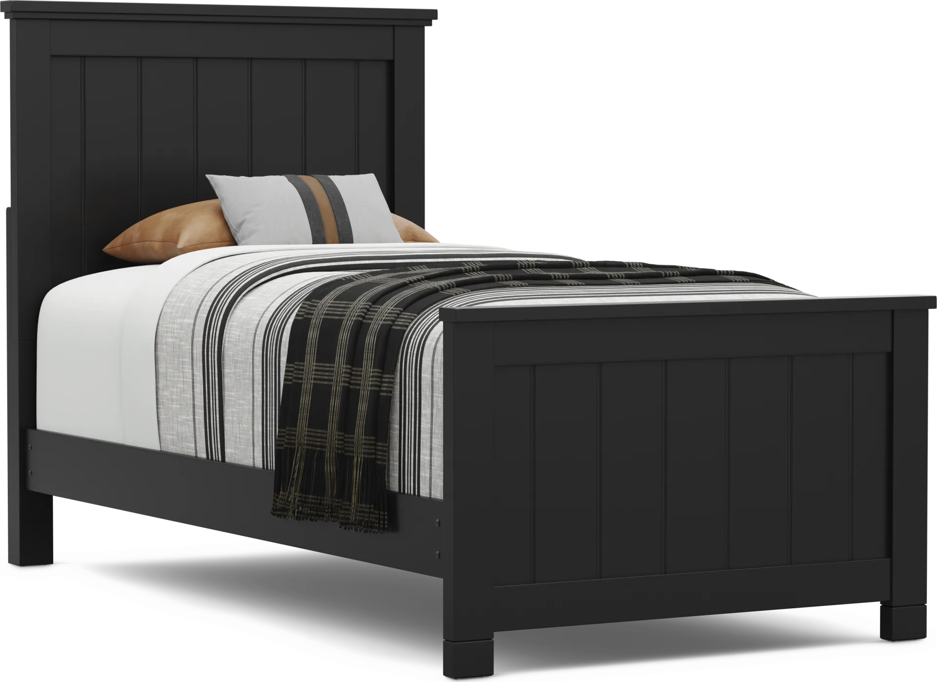 Kids Cottage Colors 2.0 Black Twin Panel Bed - Image 1