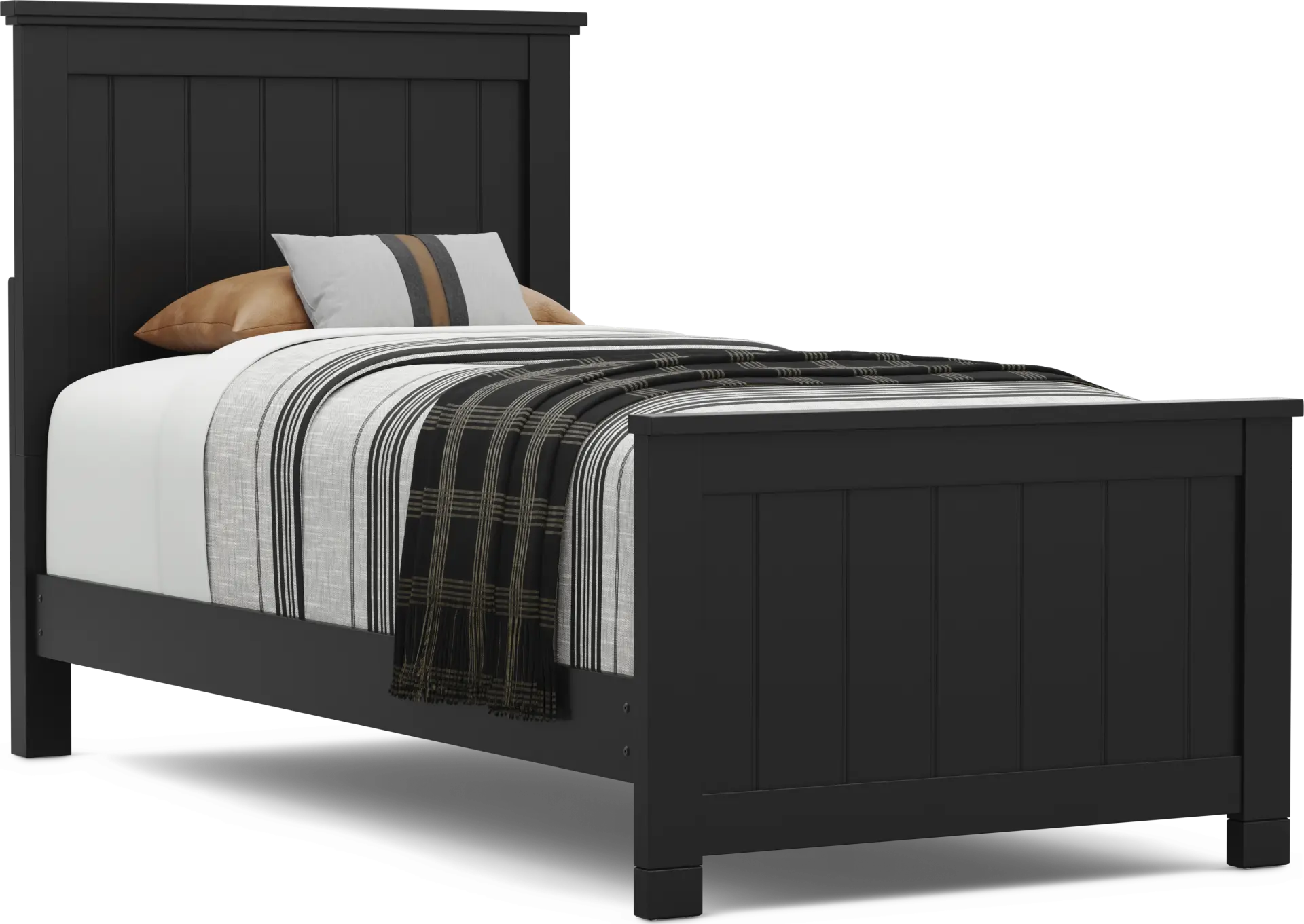 Kids Cottage Colors 2.0 Black Twin XL Panel Bed