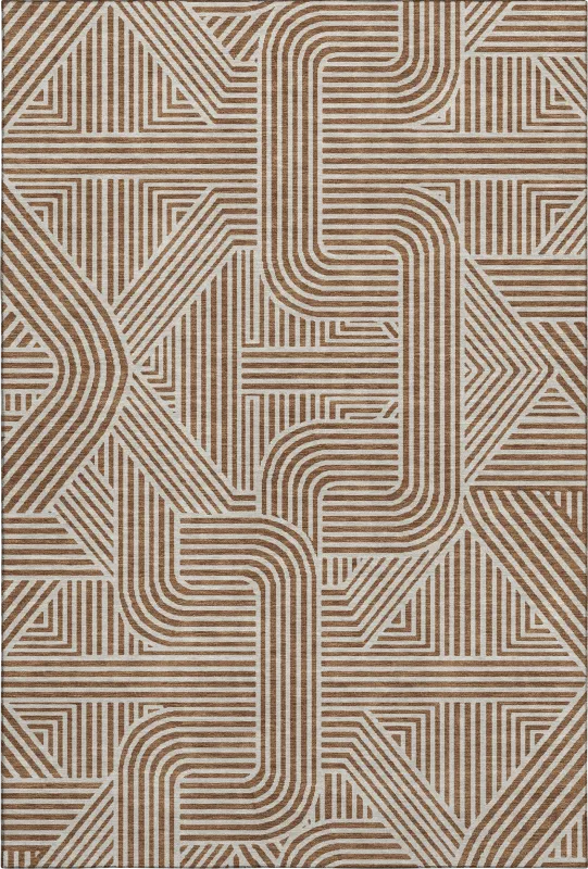 Rosette Orange 9' x 12' Rug