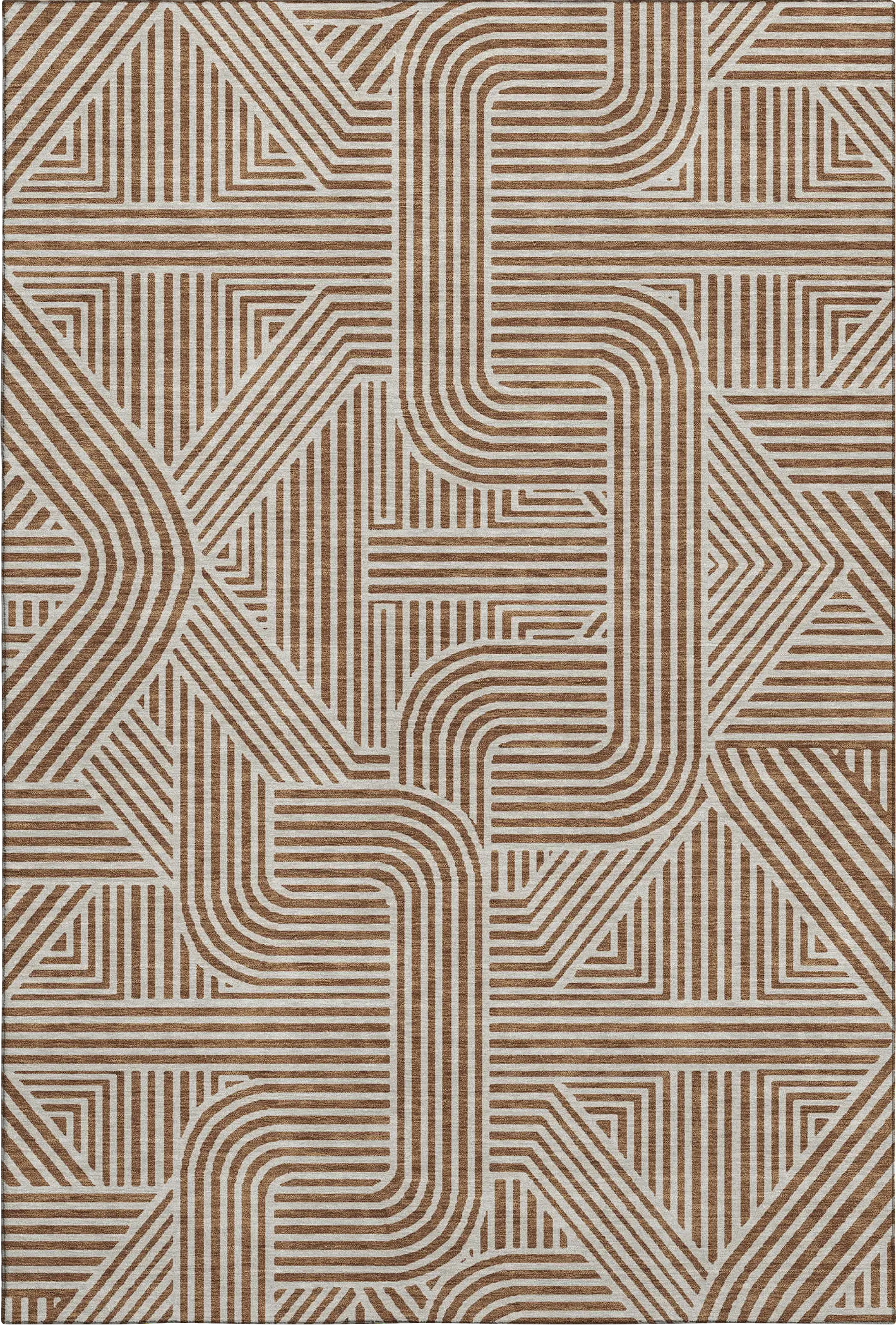 Rosette Orange 9' x 12' Rug