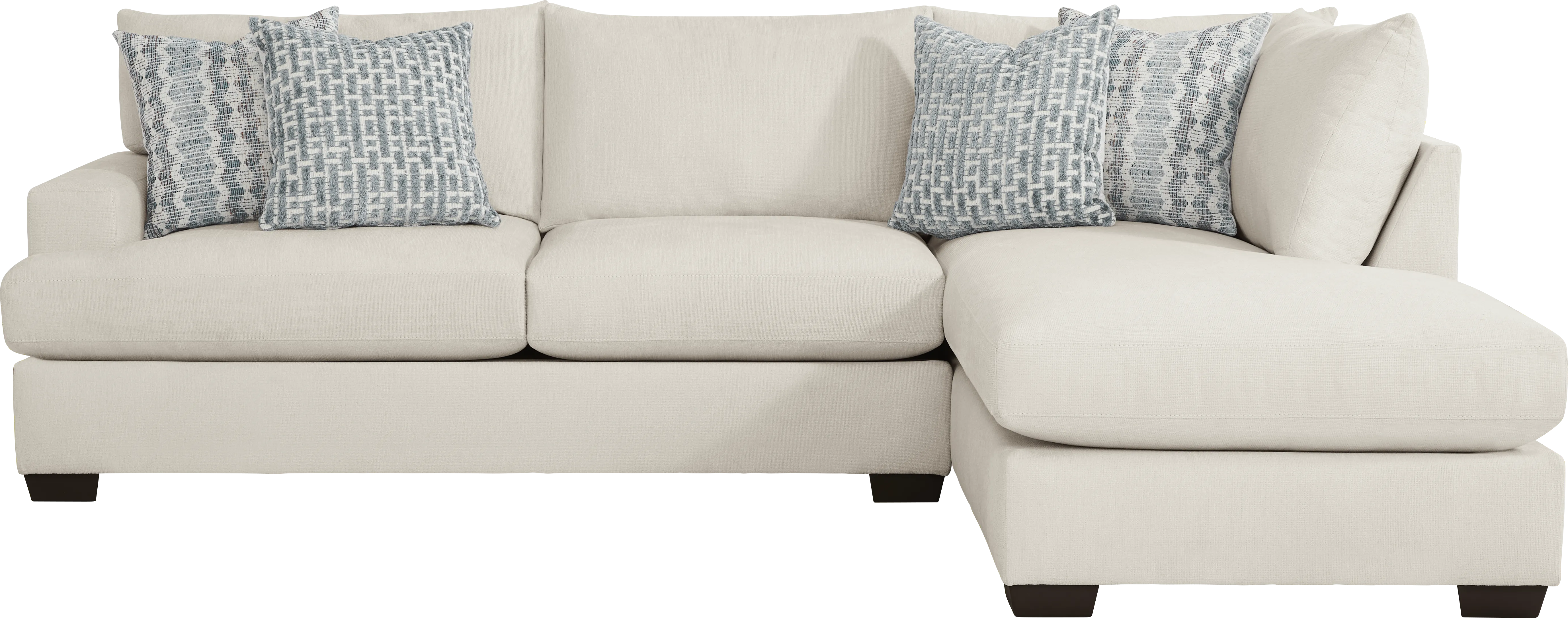 Cypress Street White 3 Pc Sectional Living Room - Thumbnail - Image 2