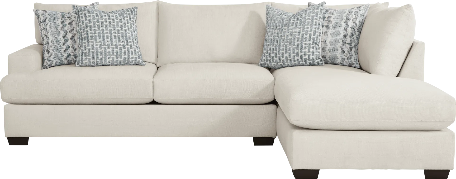 Cypress Street White 3 Pc Sectional Living Room - Image 2