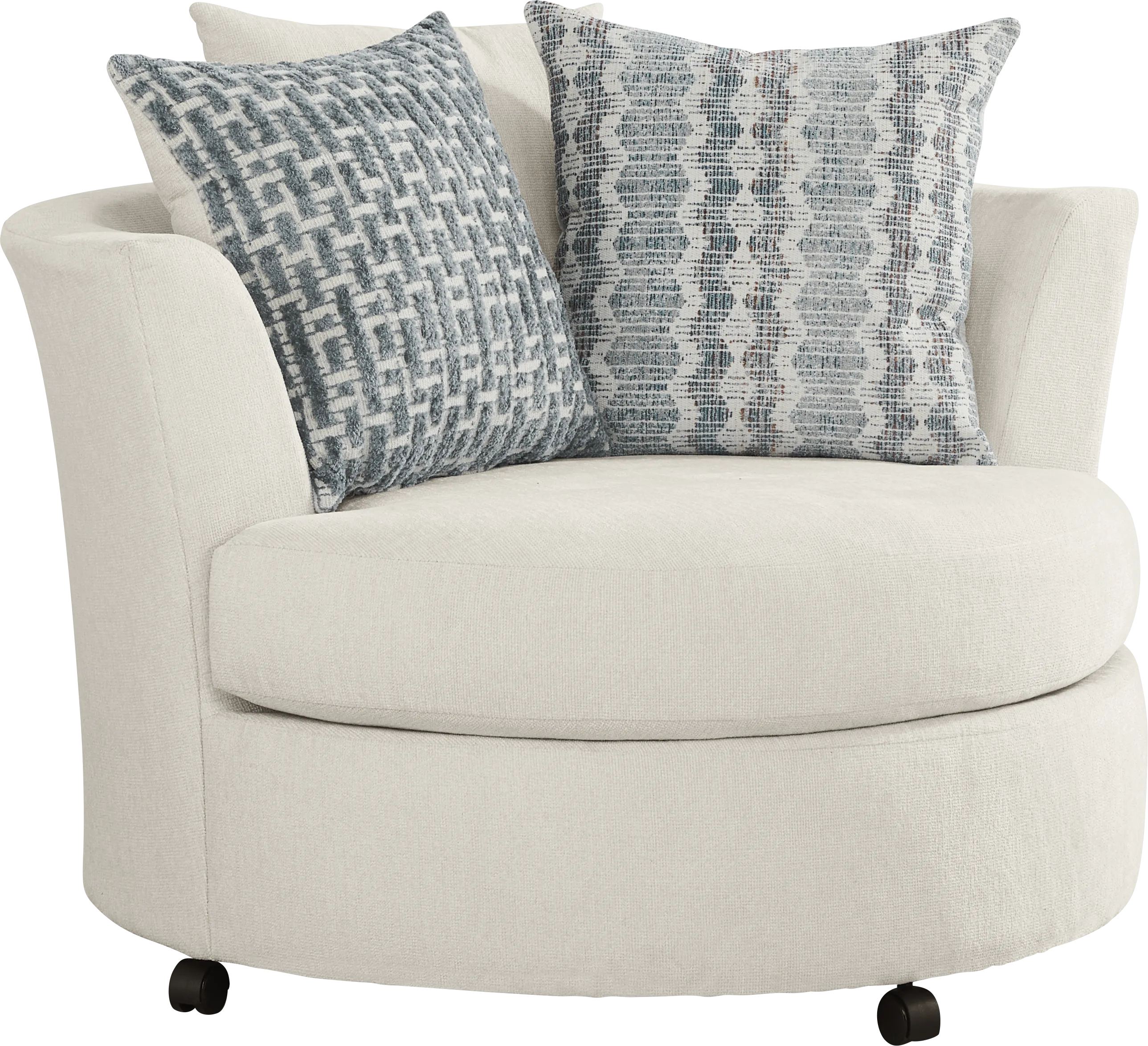 Cypress Street White Swivel Chair - Thumbnail - Image 1