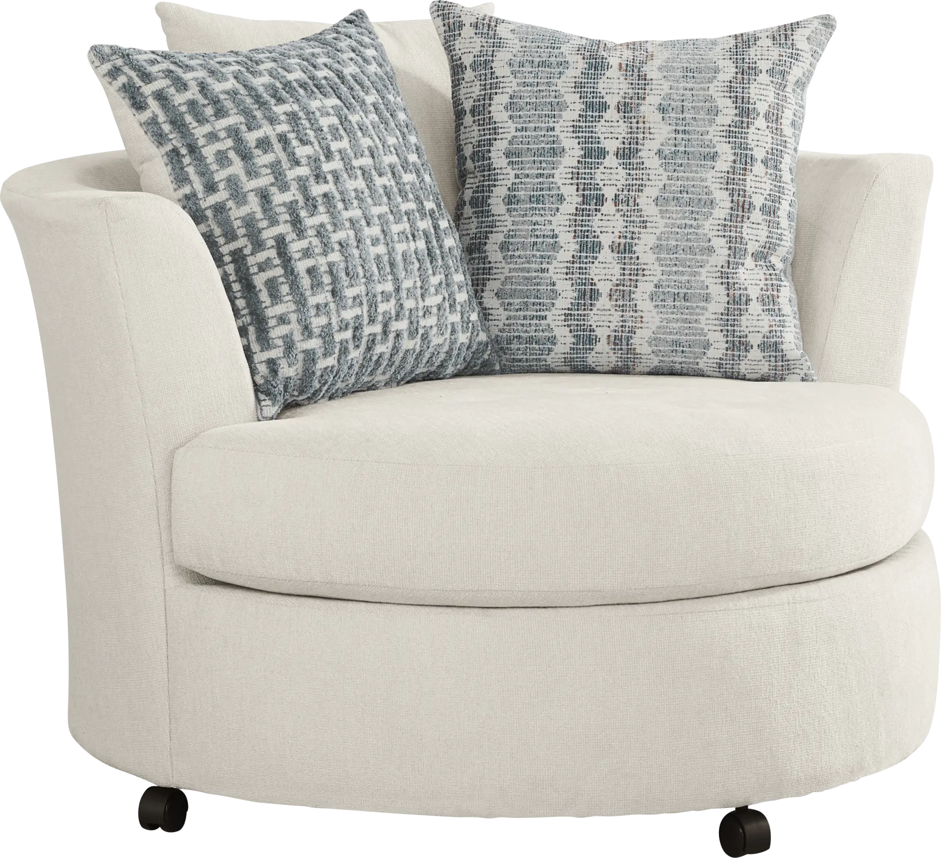 Cypress Street White Swivel Chair