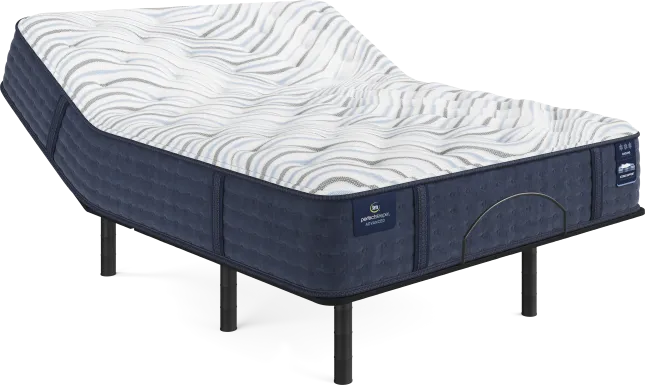 Serta Perfect Sleeper Advanced Medium Queen Mattress Set with Head Up Only Base
