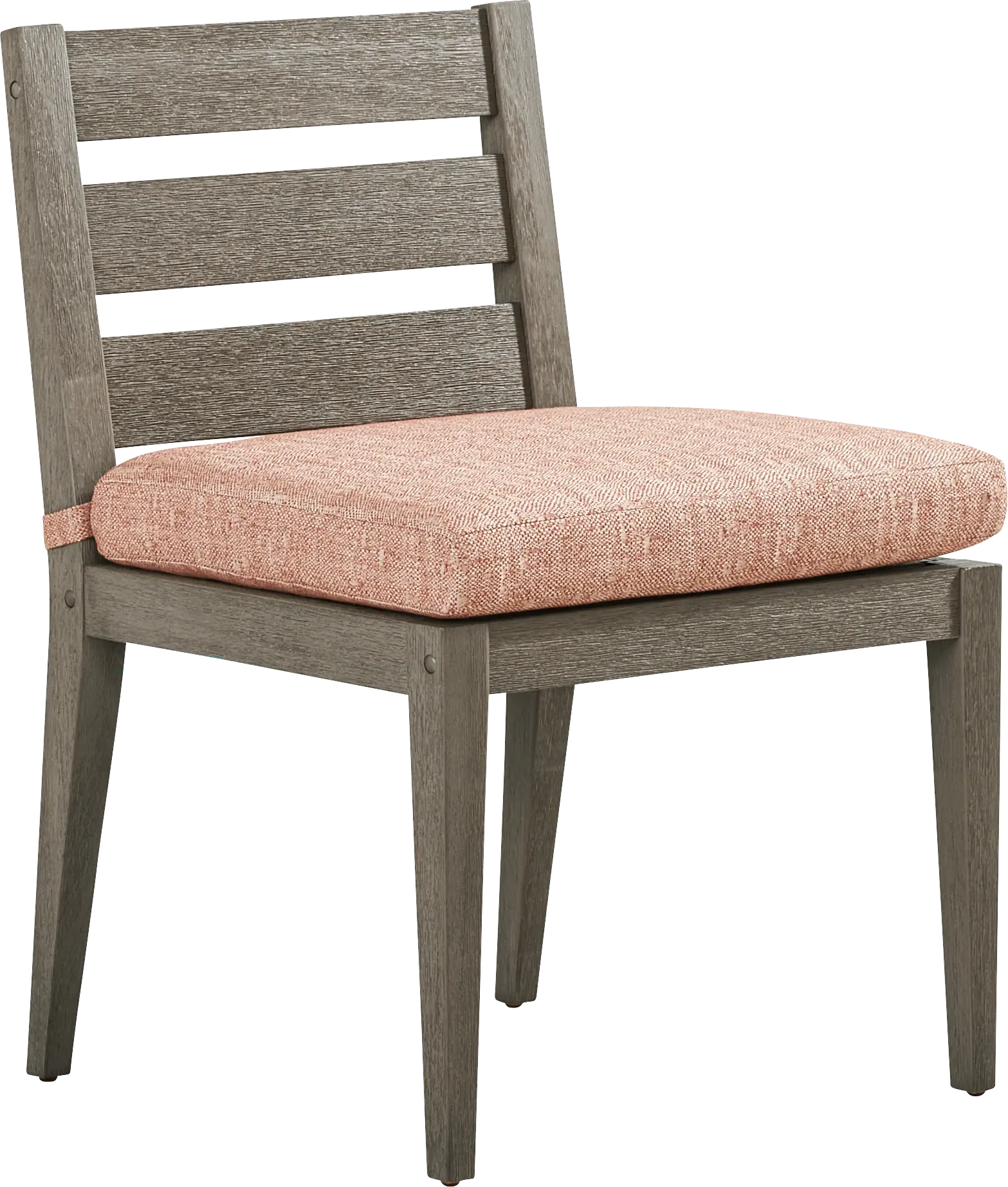 Lake Tahoe Gray Outdoor Side Chair with Terracotta Cushion
