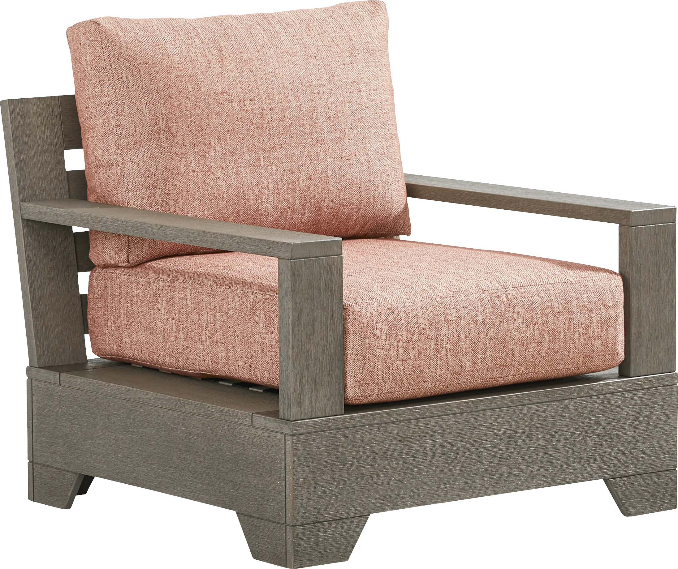 Lake Tahoe Gray Outdoor Club Chair with Terracotta Cushions - Thumbnail - Image 1