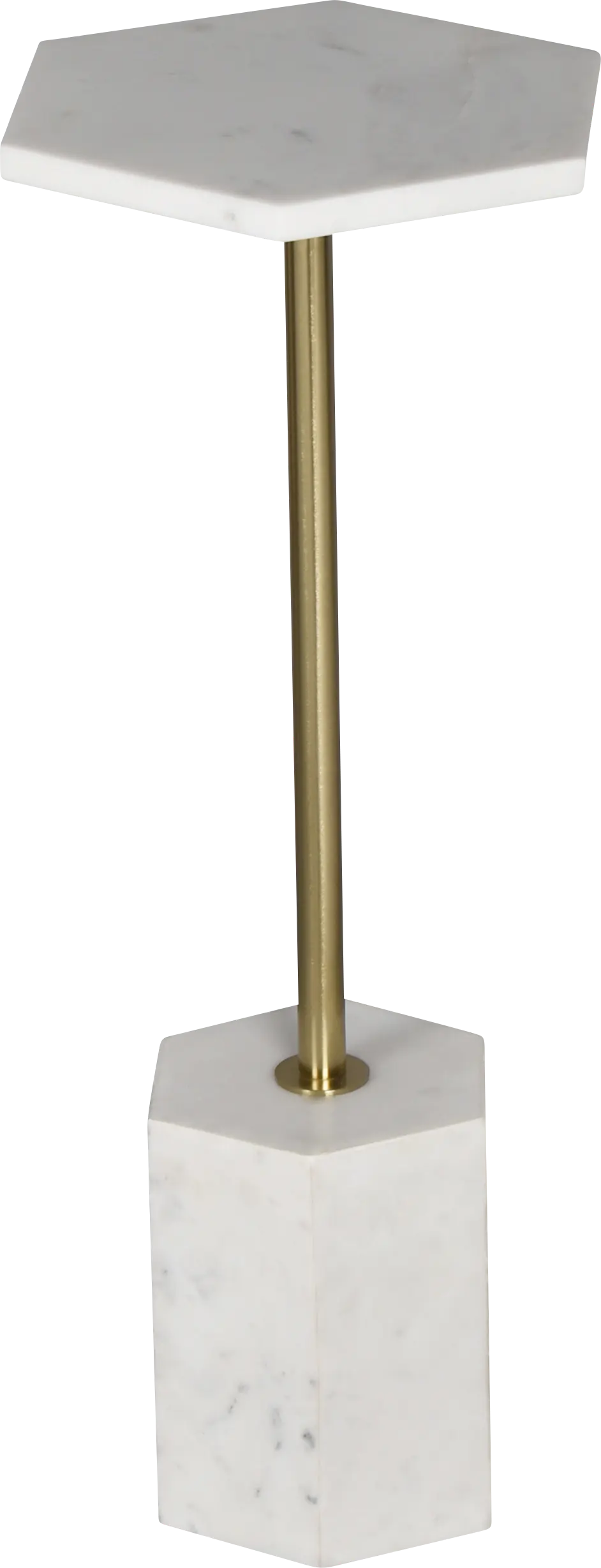 Capun White Accent Table