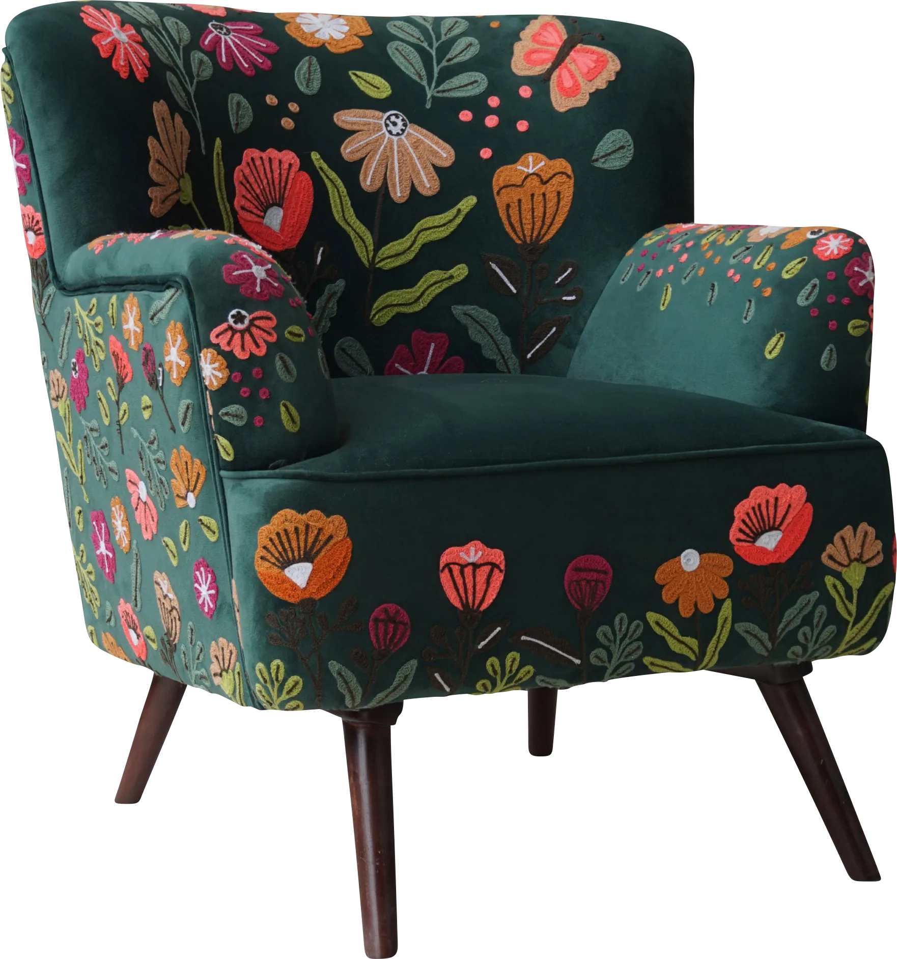 Hancana Green Accent Chair - Thumbnail - Image 1