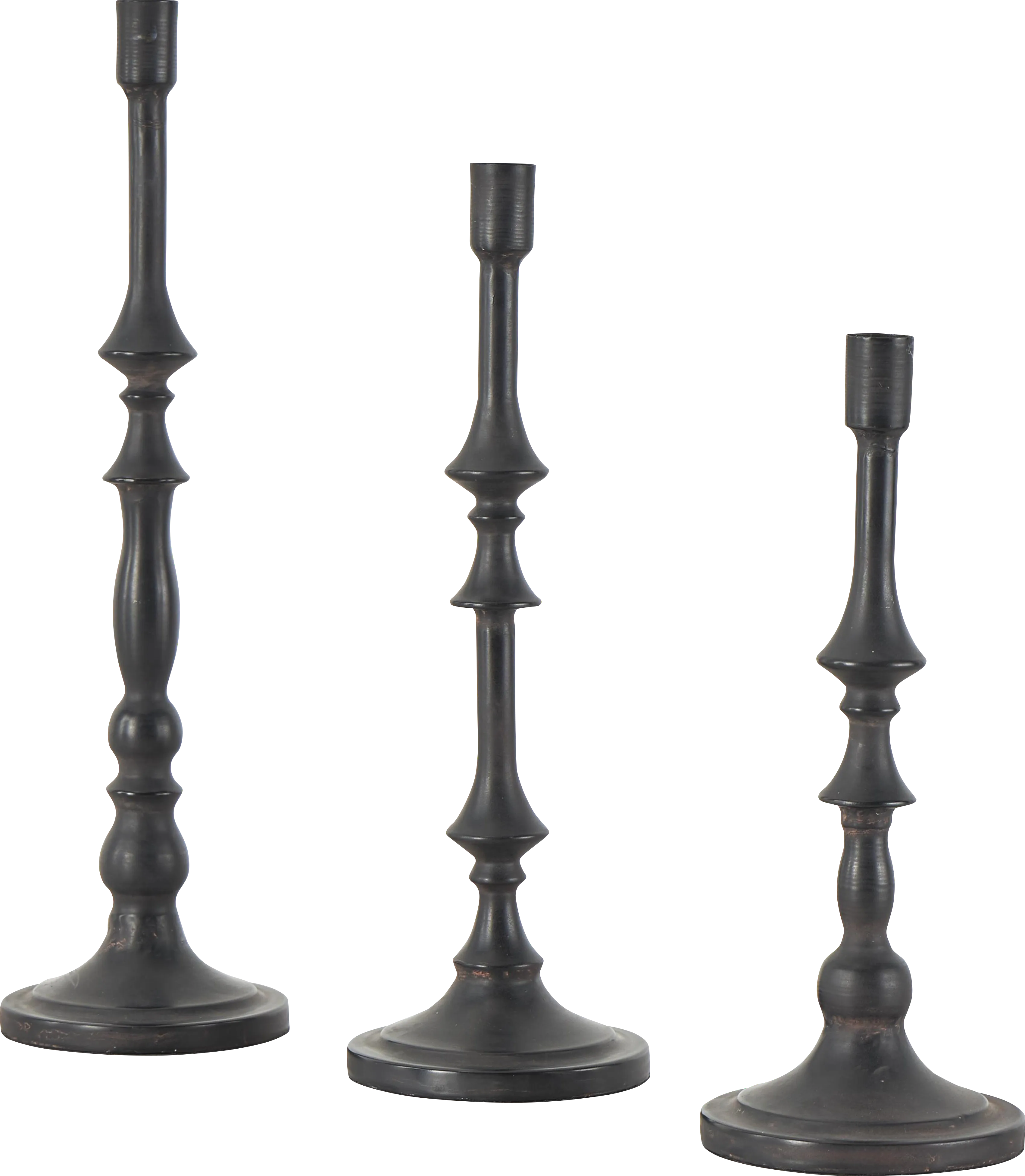 Cahlun Black Candle Holder, Set of 3 - Thumbnail - Image 1