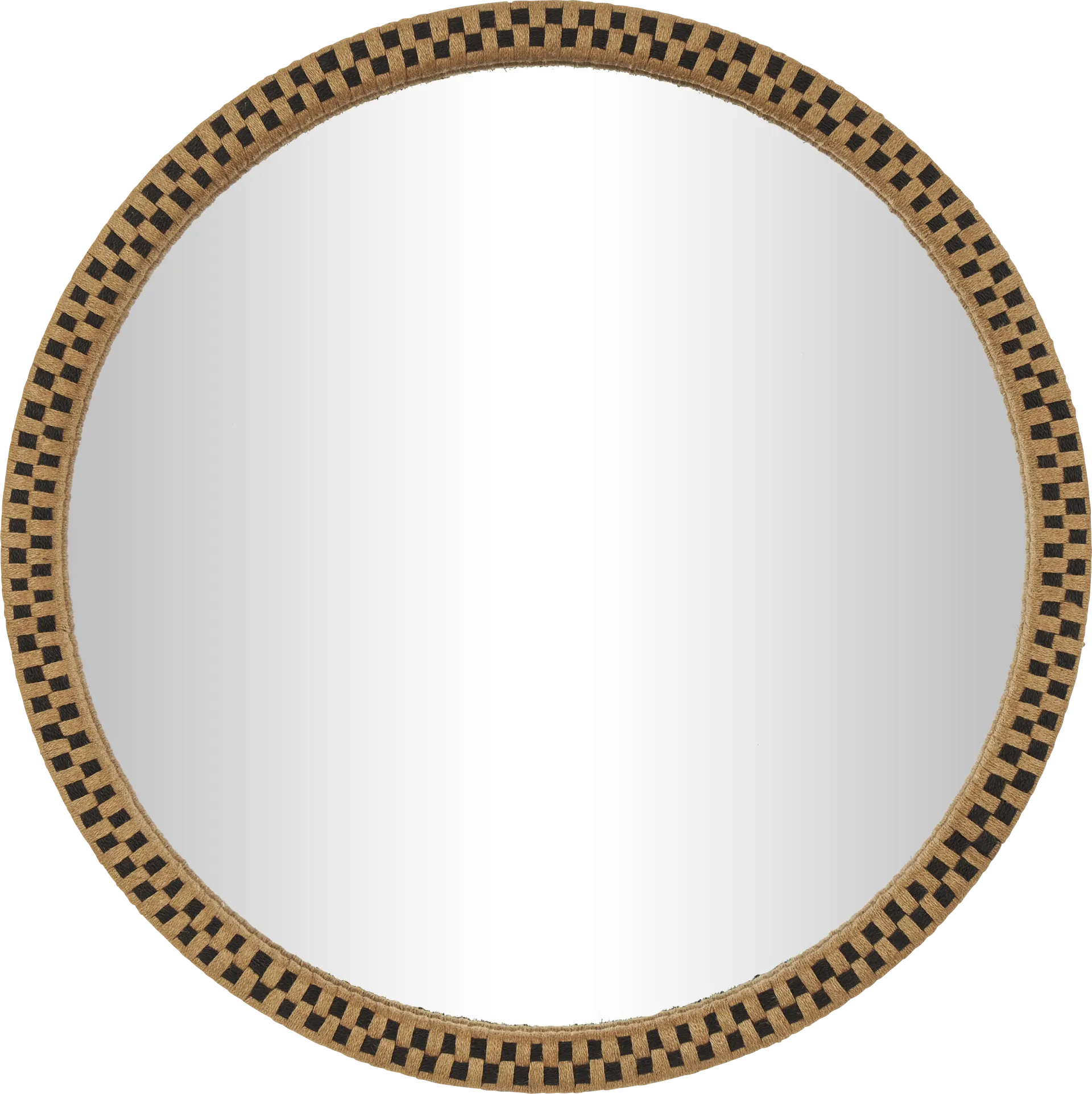 Arcanesys Brown Round Wall Mirror - Image 1
