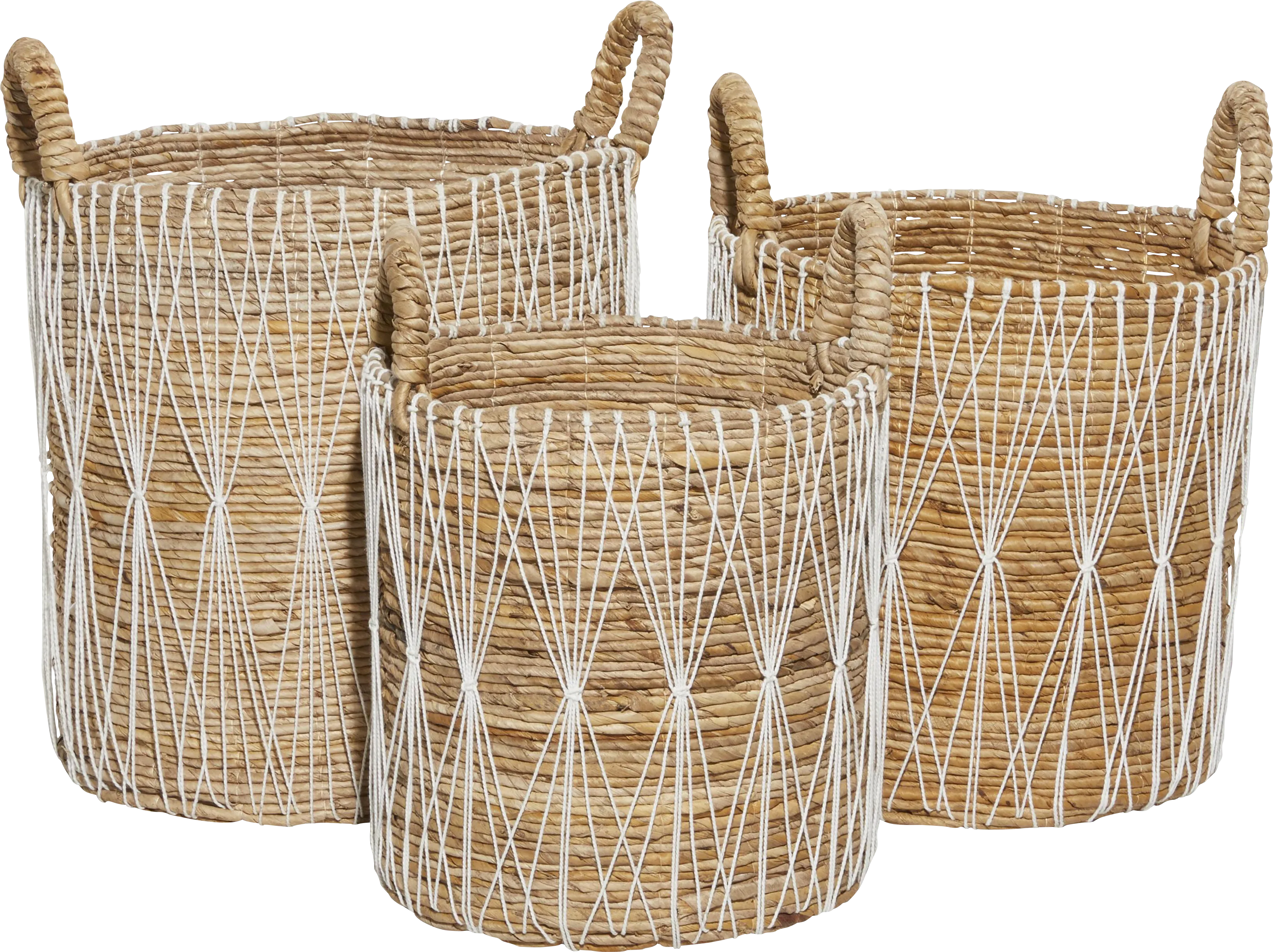 Wavedale Brown Basket, Set of 3 - Thumbnail - Image 1