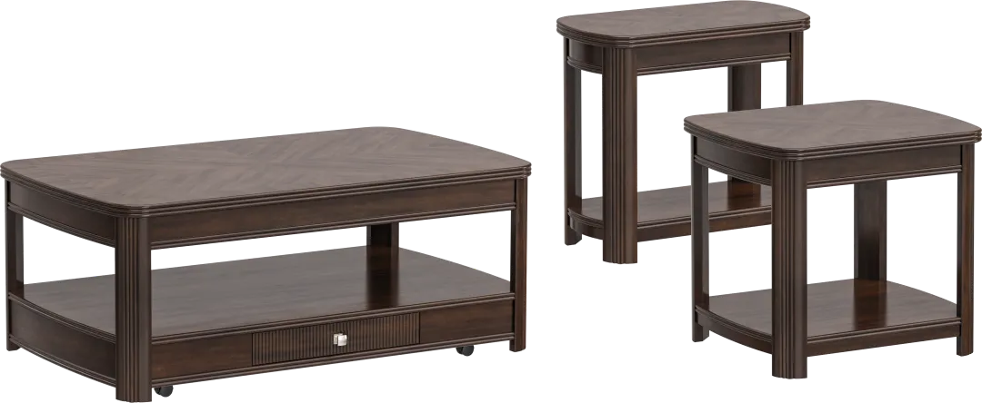 Sedalia Merlot 3 Pc Table Set