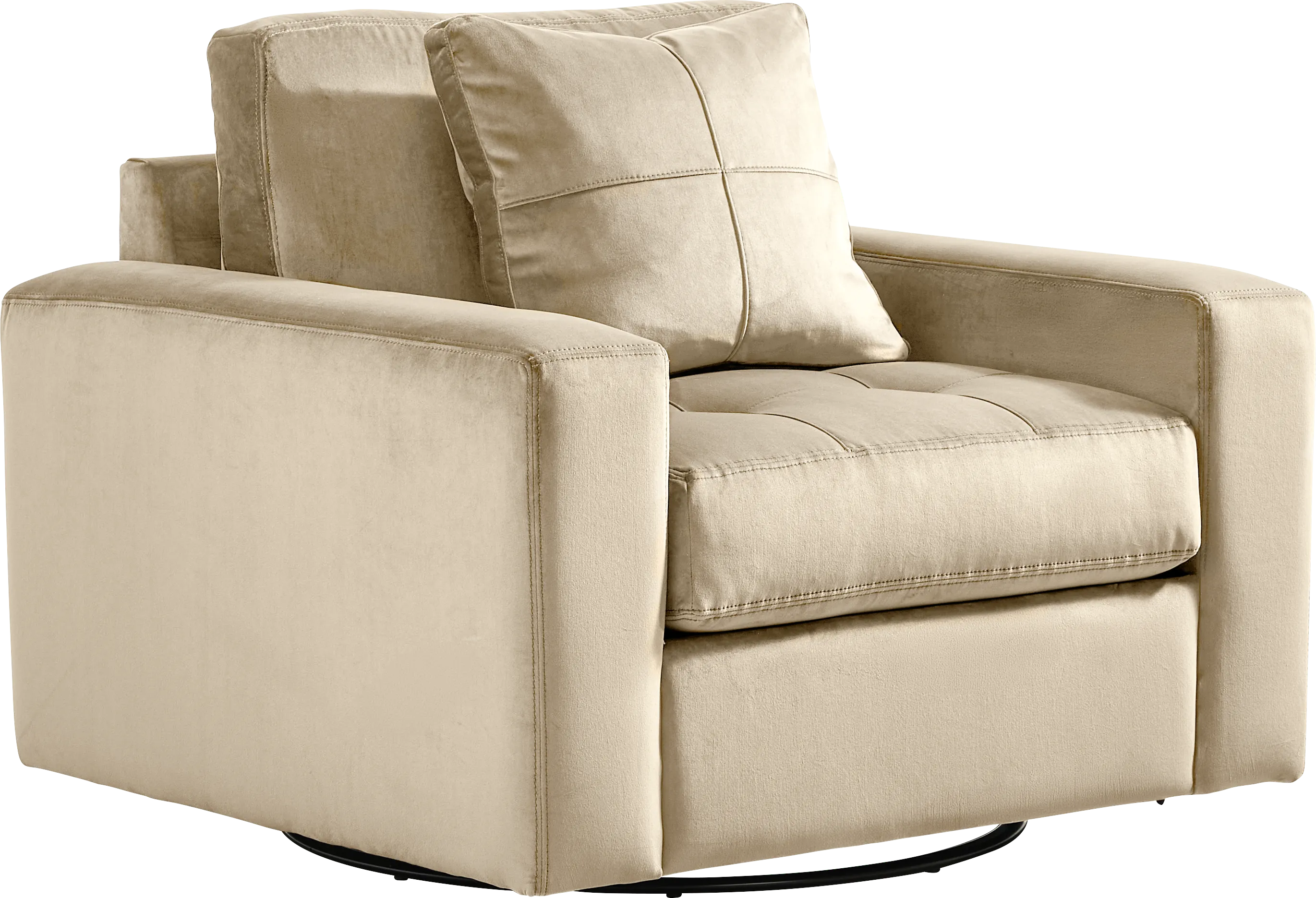 Filmore Sand Swivel Chair - Thumbnail - Image 1