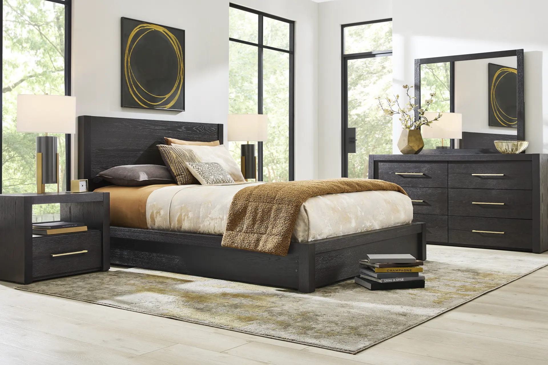 Townbrook Ebony 5 Pc Queen Panel Bedroom