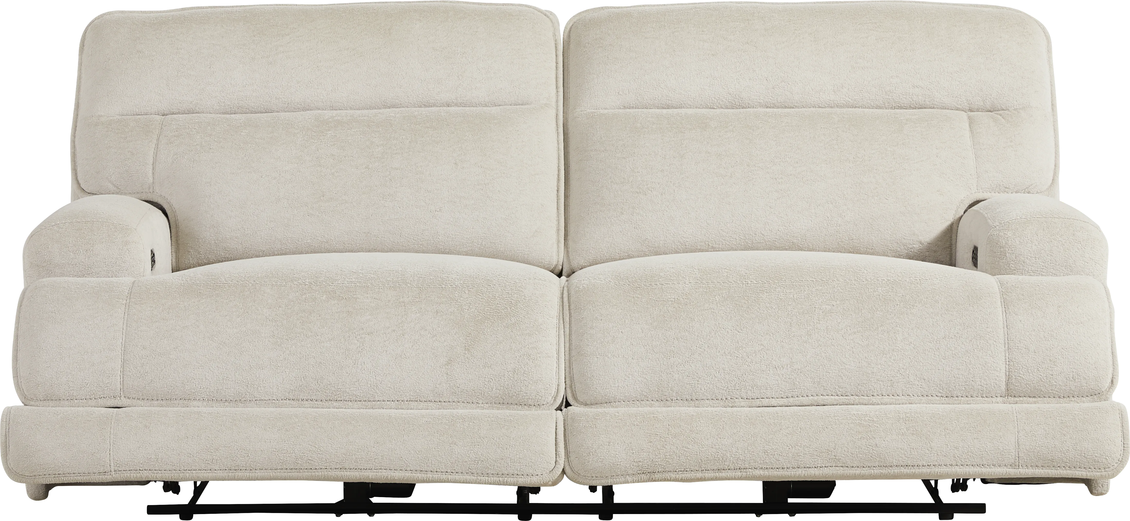 Brayden Light Gray Dual Power Reclining Sofa - Thumbnail - Image 1