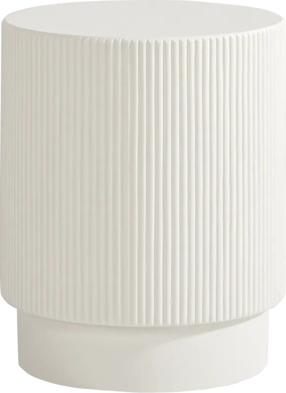 Petra White Outdoor End Table