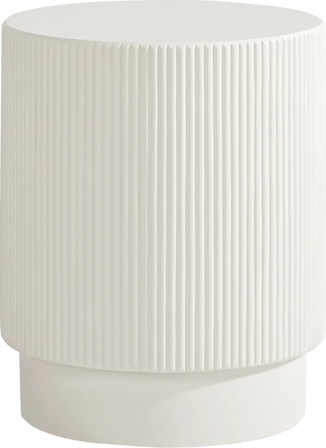Petra White Outdoor End Table