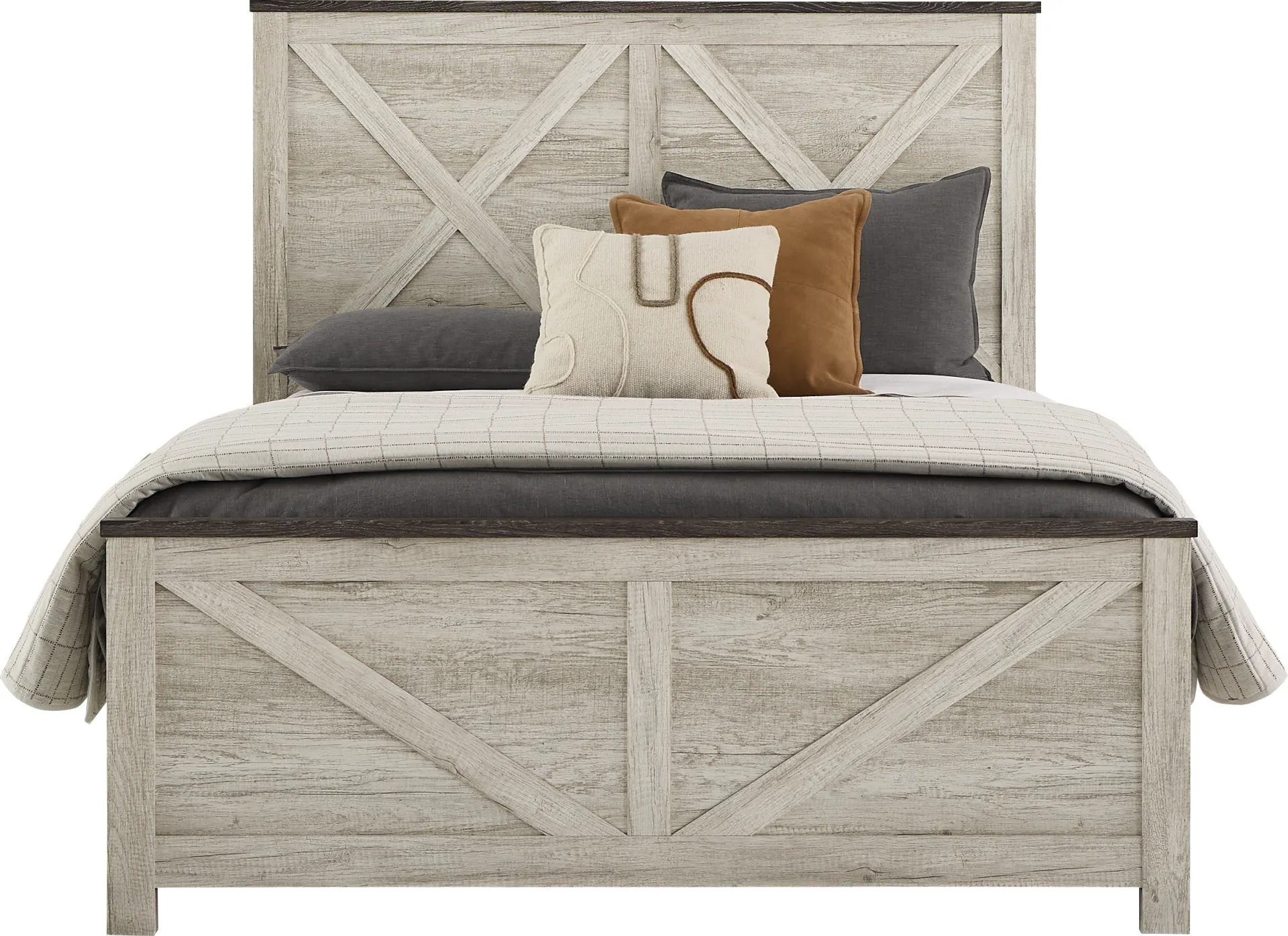 Glen Oaks White 3 Pc Queen Panel Bed - Image 1