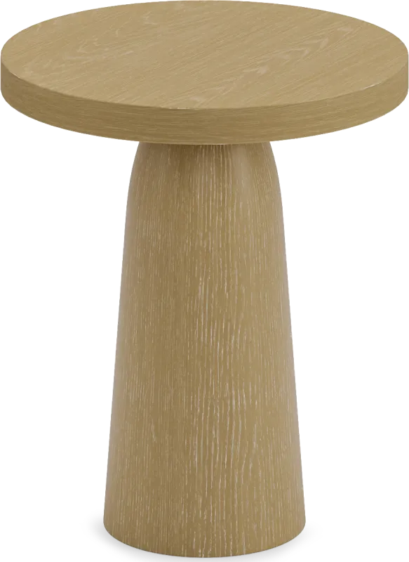 Stefano Taupe Round End Table