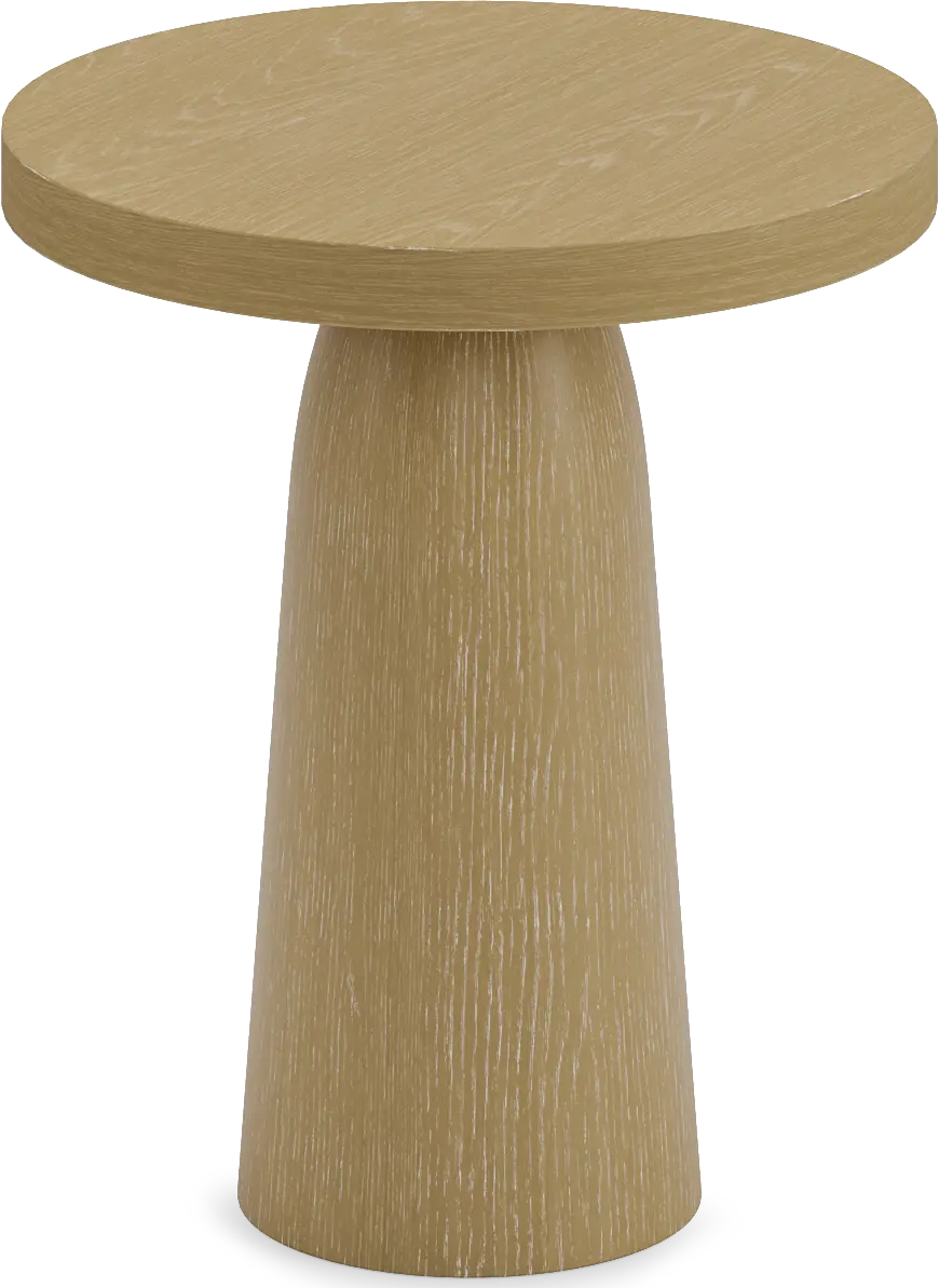 Stefano Taupe Round End Table