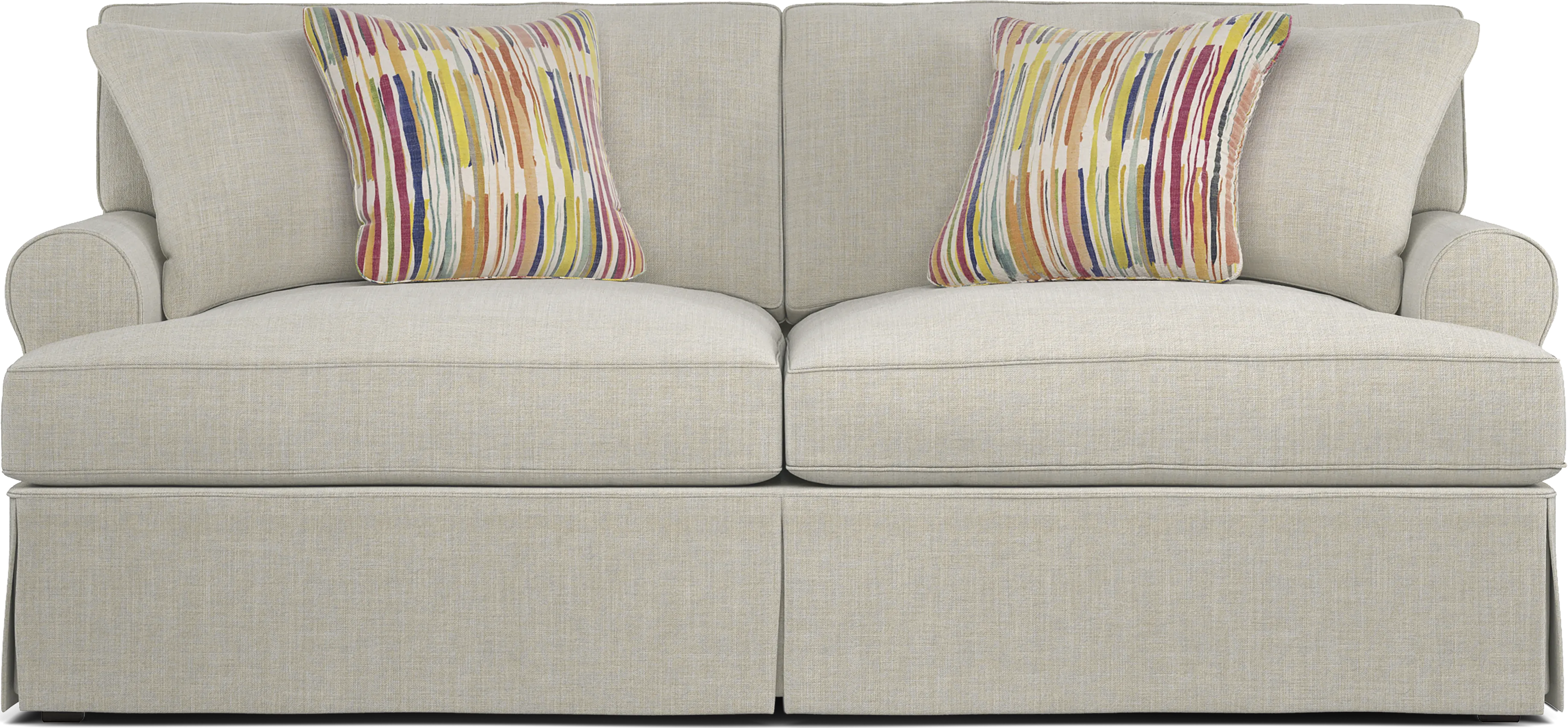 Beachside Walk Linen Textured Slipcover Sofa - Thumbnail - Image 1