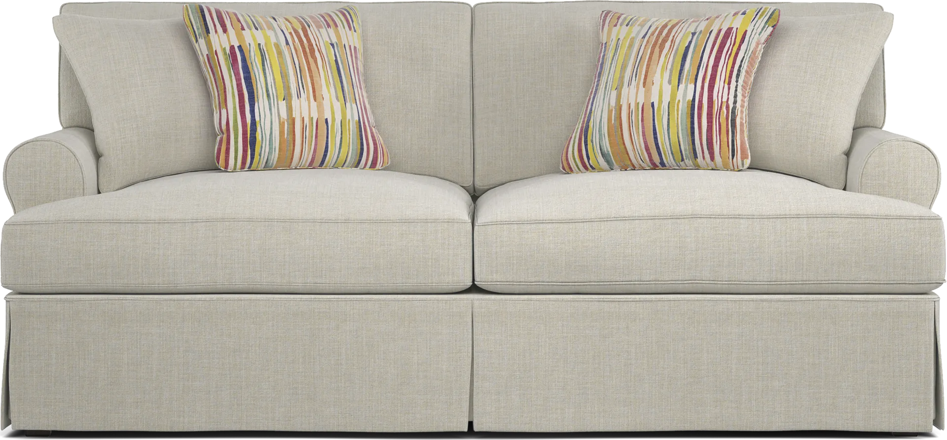 Beachside Walk Linen Textured Slipcover Sofa - Image 1