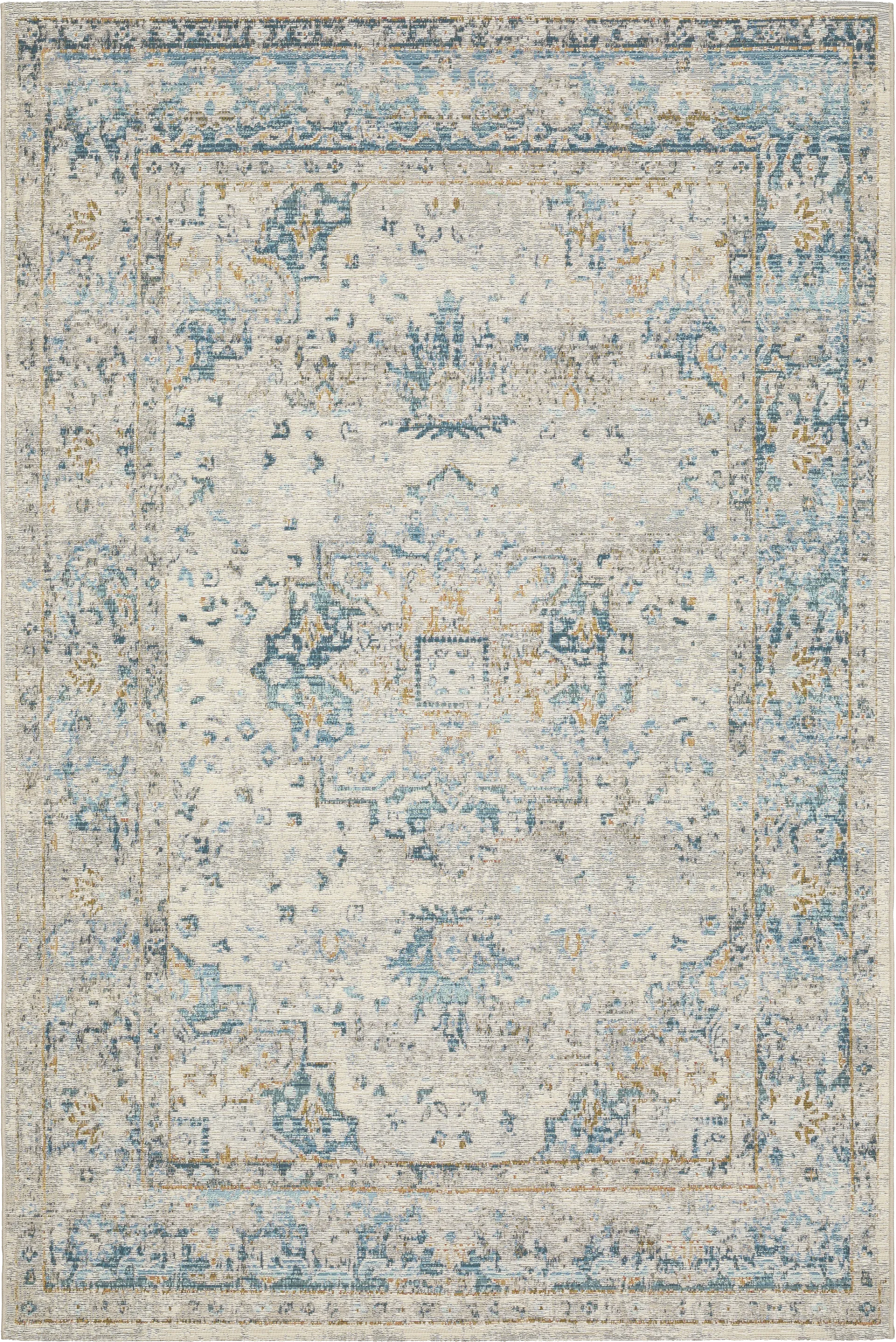 Azure Mist Blue 7'10 x 10' Indoor/Outdoor Rug - Image 1