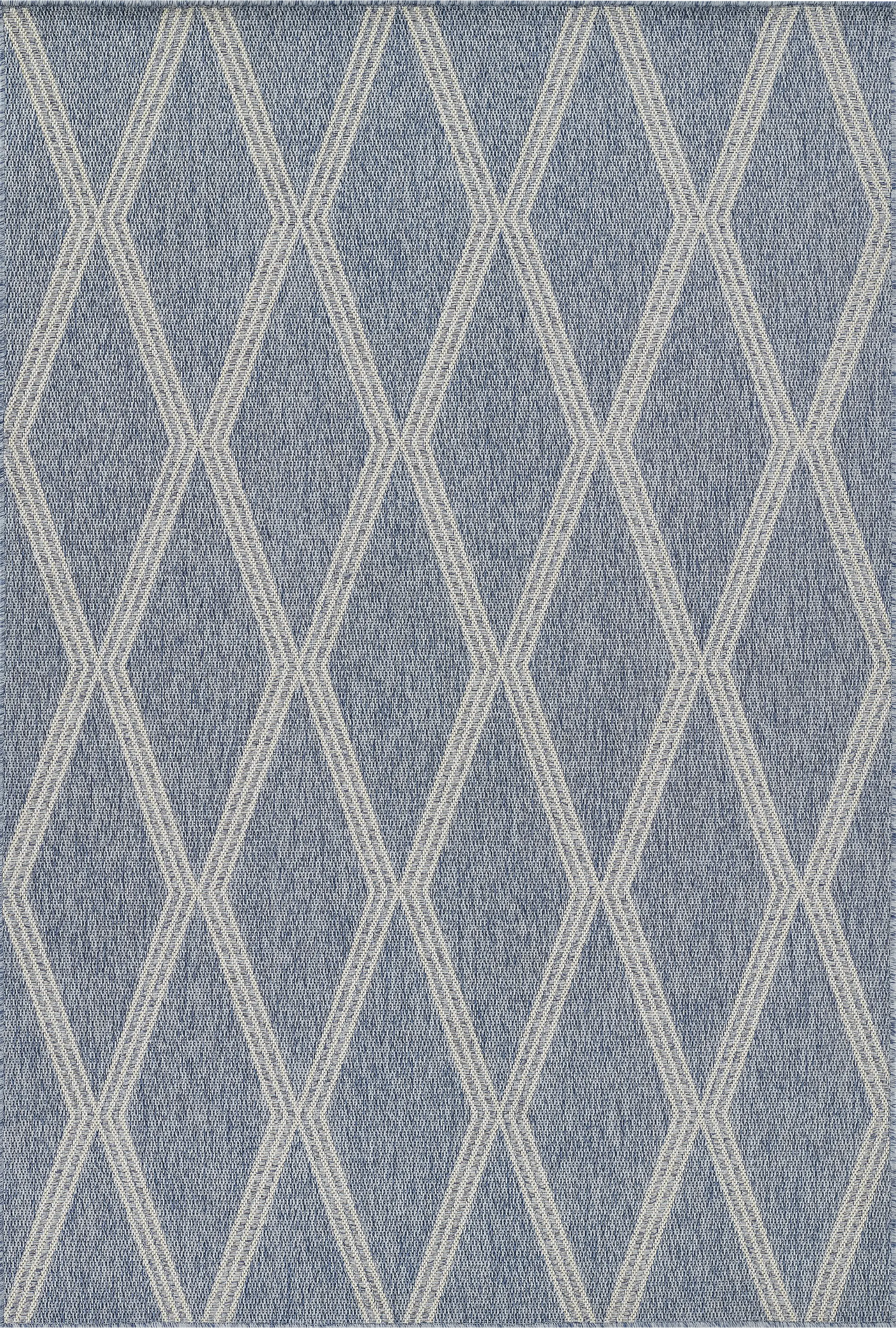 Capitello Blue 5'3 x 7' Indoor/Outdoor Rug - Thumbnail - Image 1
