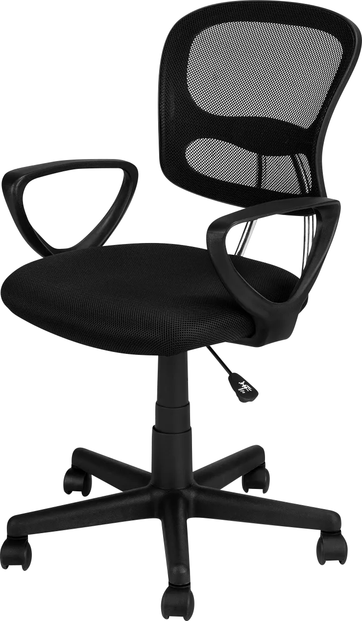 Farnrock Black Desk Chair - Thumbnail - Image 1